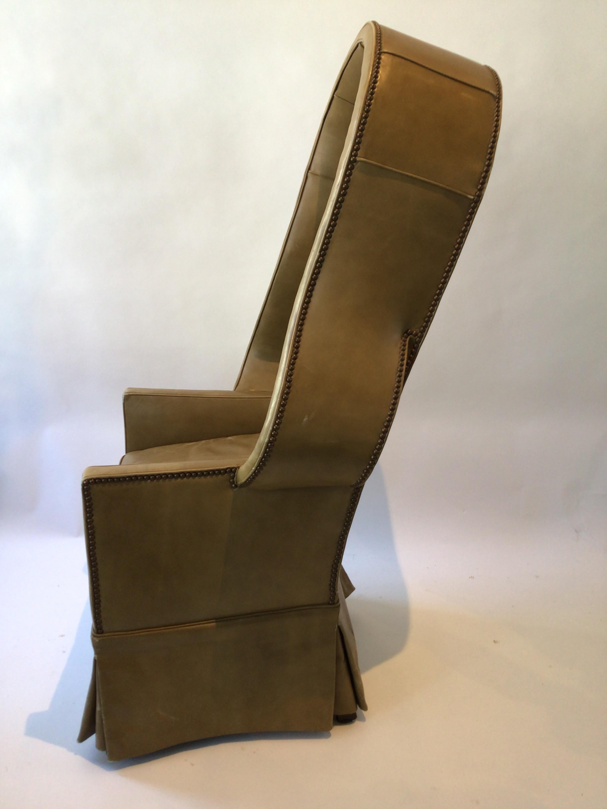Chaise Porters en cuir des années 1950 Bon état - En vente à Tarrytown, NY
