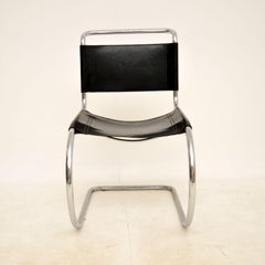 1950s Leather & Steel Mies Van Der Rohe MR10 Chair