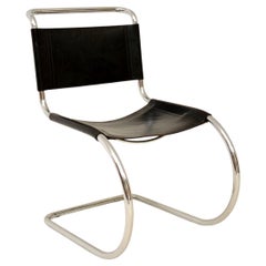 1950s Leather & Steel Mies Van Der Rohe MR10 Chair