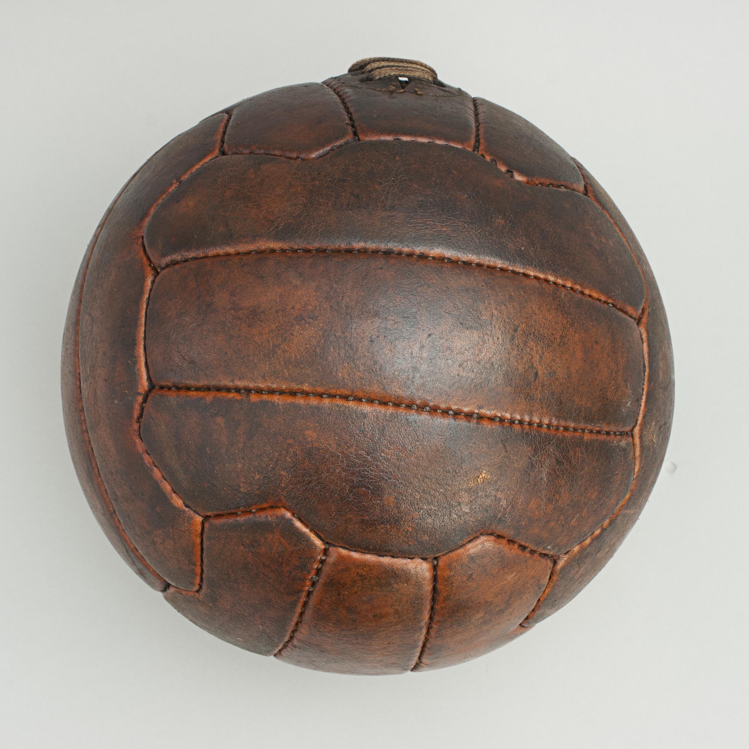 British 1950s Leather Vintage Football Zig-Zag Ariel Football Soccer Ball