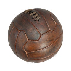 1950s Leather Retro Football Zig-Zag Ariel Football Soccer Ball