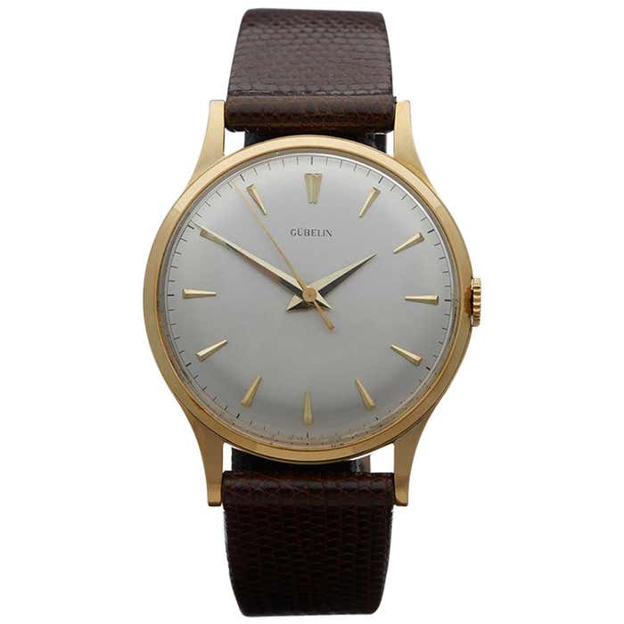 1950's LeCoultre / Gübelin Vintage Yellow Gold A580702 Wristwatch at ...