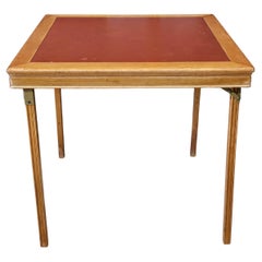 Tavolo da gioco Foldes in acero e vinile Leg-o-Matic del 1950