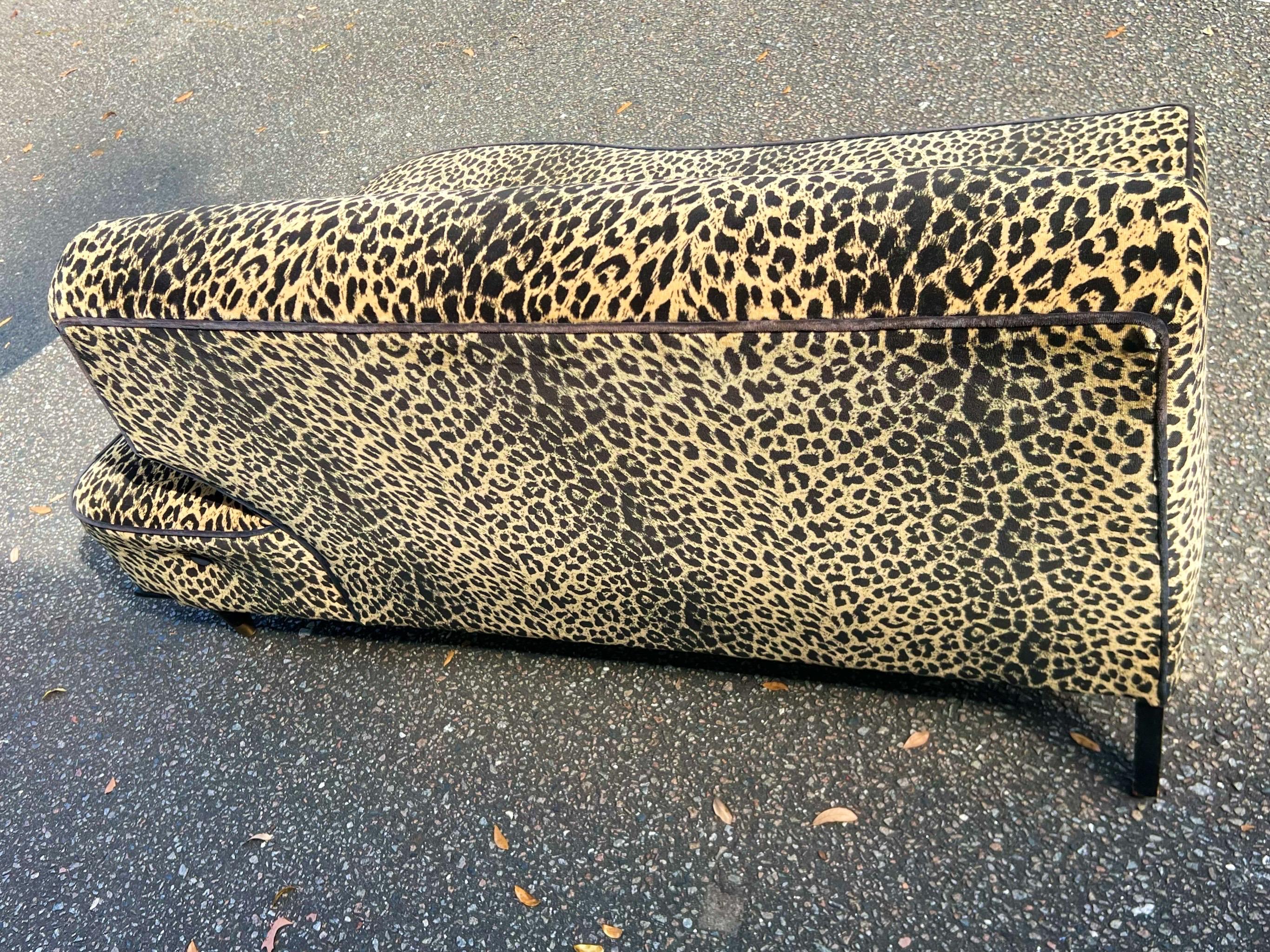Milieu du XXe siècle Canapé sectionnel 2 pièces léopard des années 1950 en vente
