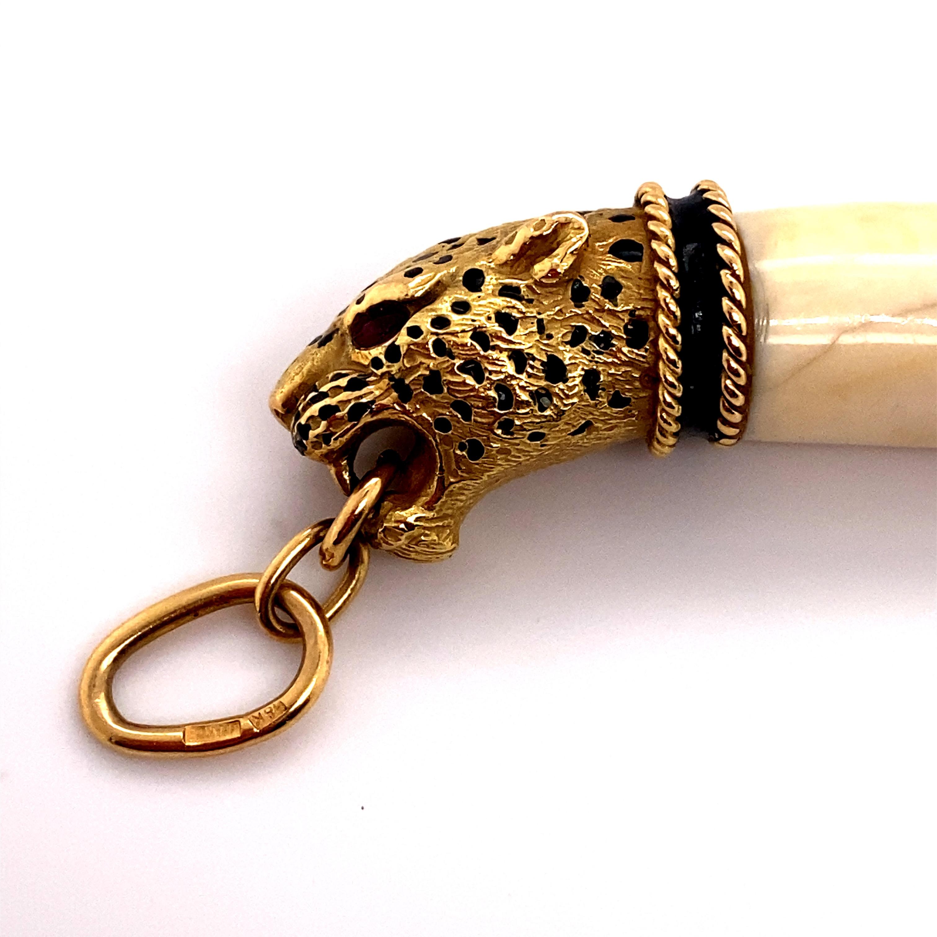 leopard tooth necklace