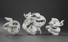 Centrotavola "Les Elements" degli anni '50 di René Collamarini per Manufacture de Sèvres