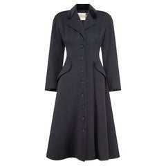 1950s Leslie Raymond for Cresta Wool and Velvet Riding Style Coat