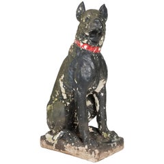 1950s Lifesize Concrete Great Dane Garden Ornament