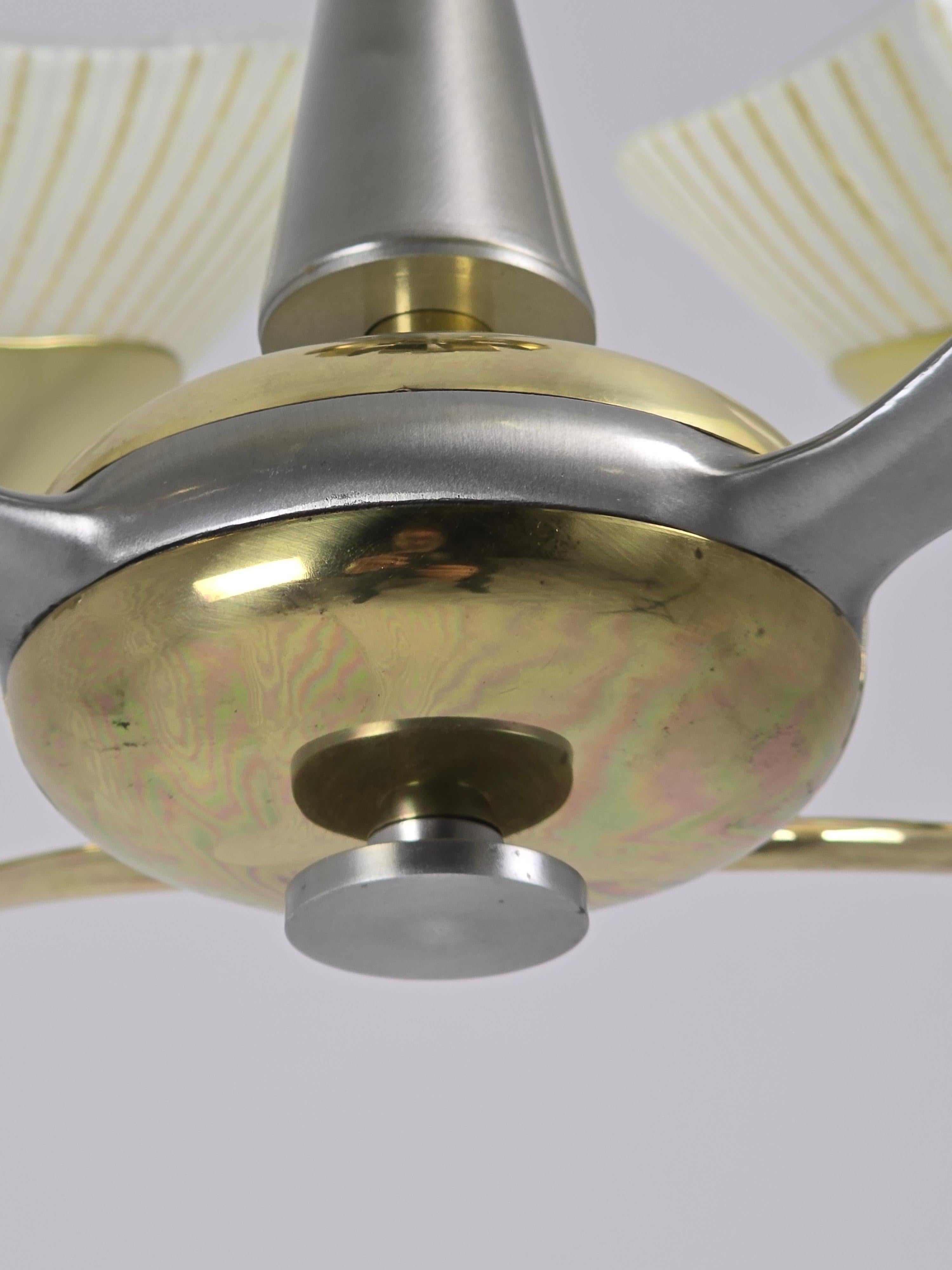 Lightolier anni '50 Lampadario a 6 bracci Art Deco , USA in vendita 4