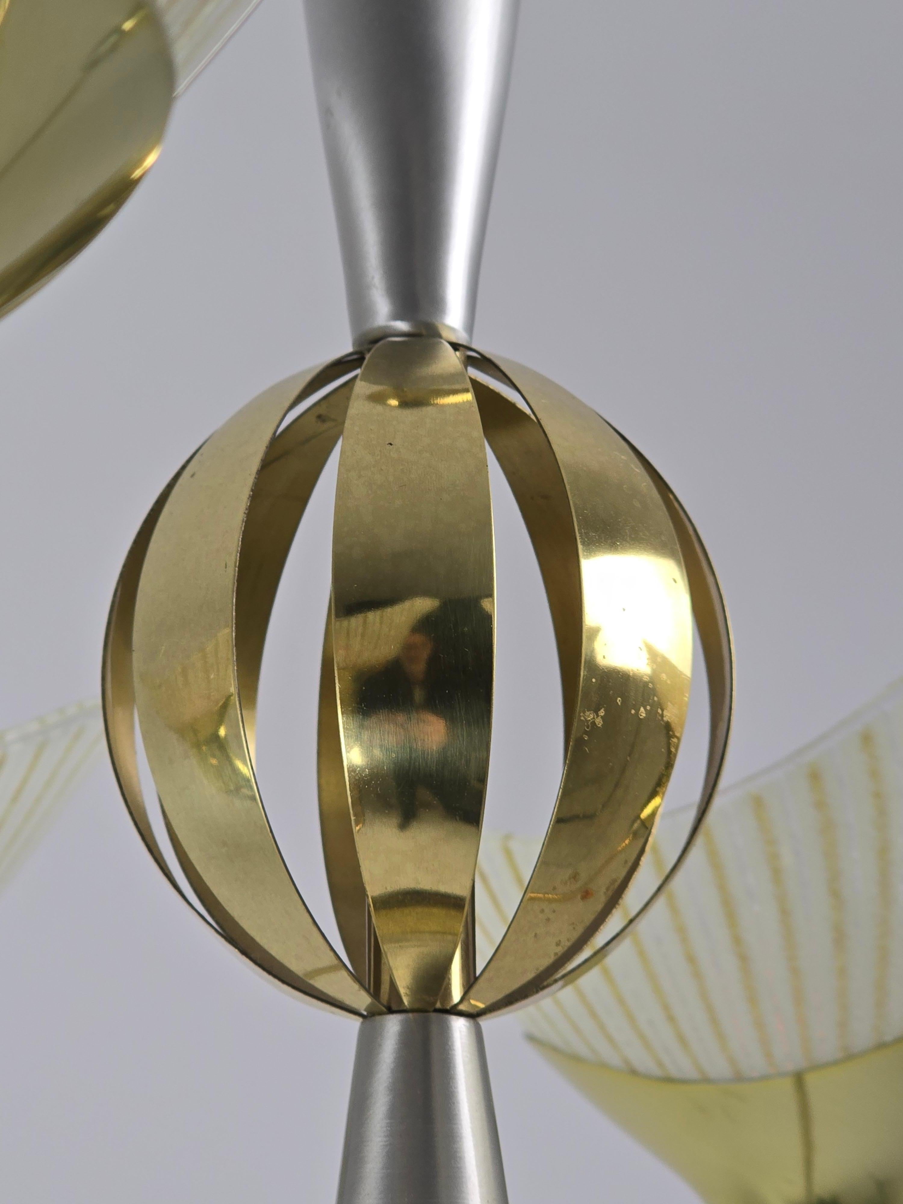 Lightolier anni '50 Lampadario a 6 bracci Art Deco , USA in vendita 5