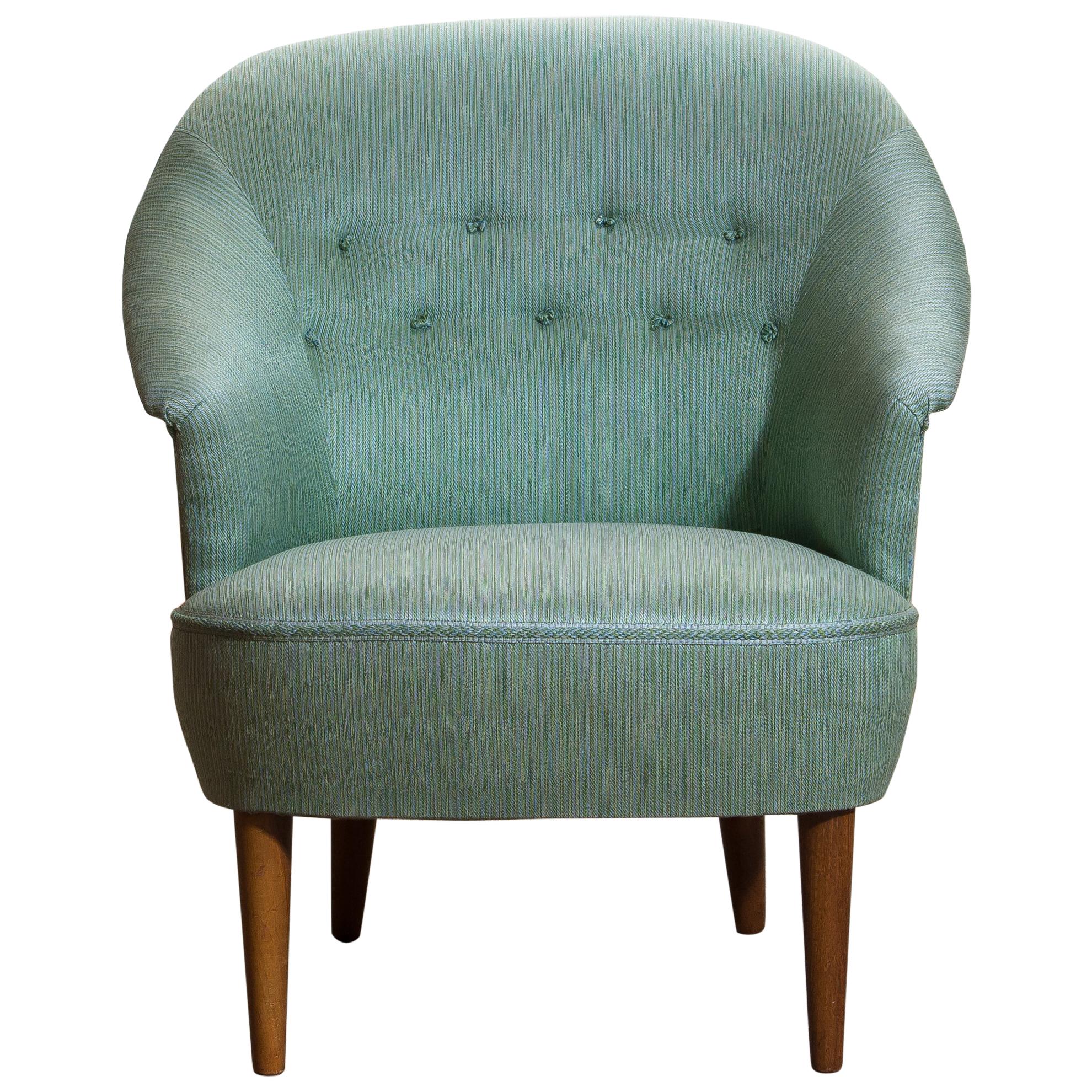 1950s "Lillasyster" Lounge or Easy Chair by Carl Malmsten, Sweden