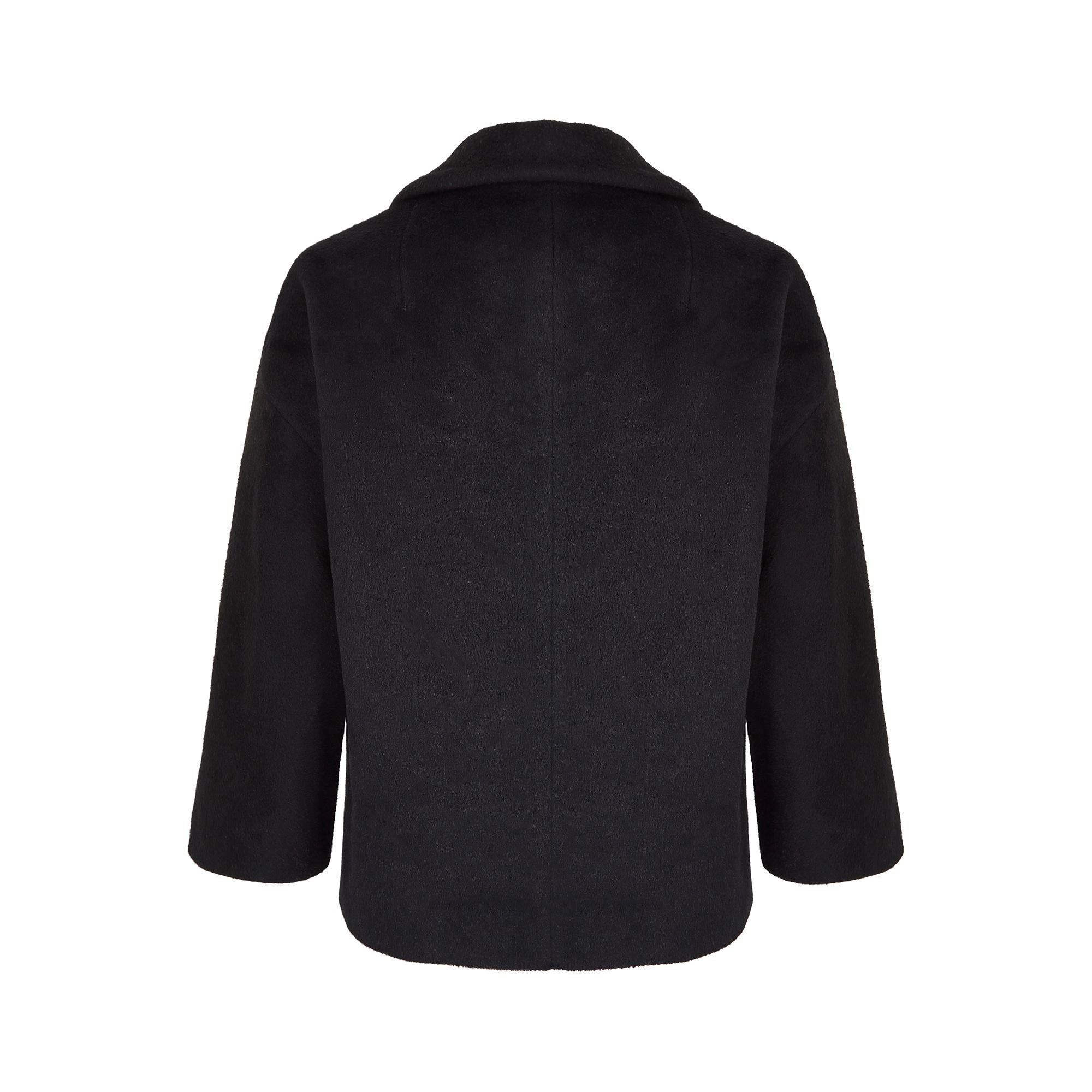 1950s Lilli Ann Black Felt Wool Box Jacket For Sale at 1stDibs | black ...