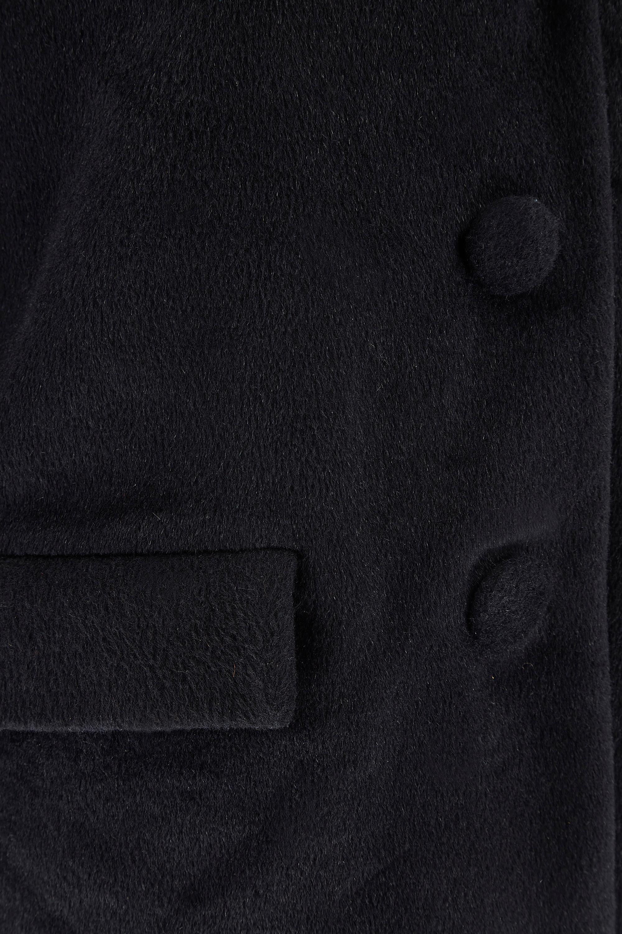 1950s Lilli Ann Black Felt Wool Box Jacket In Excellent Condition For Sale In London, GB