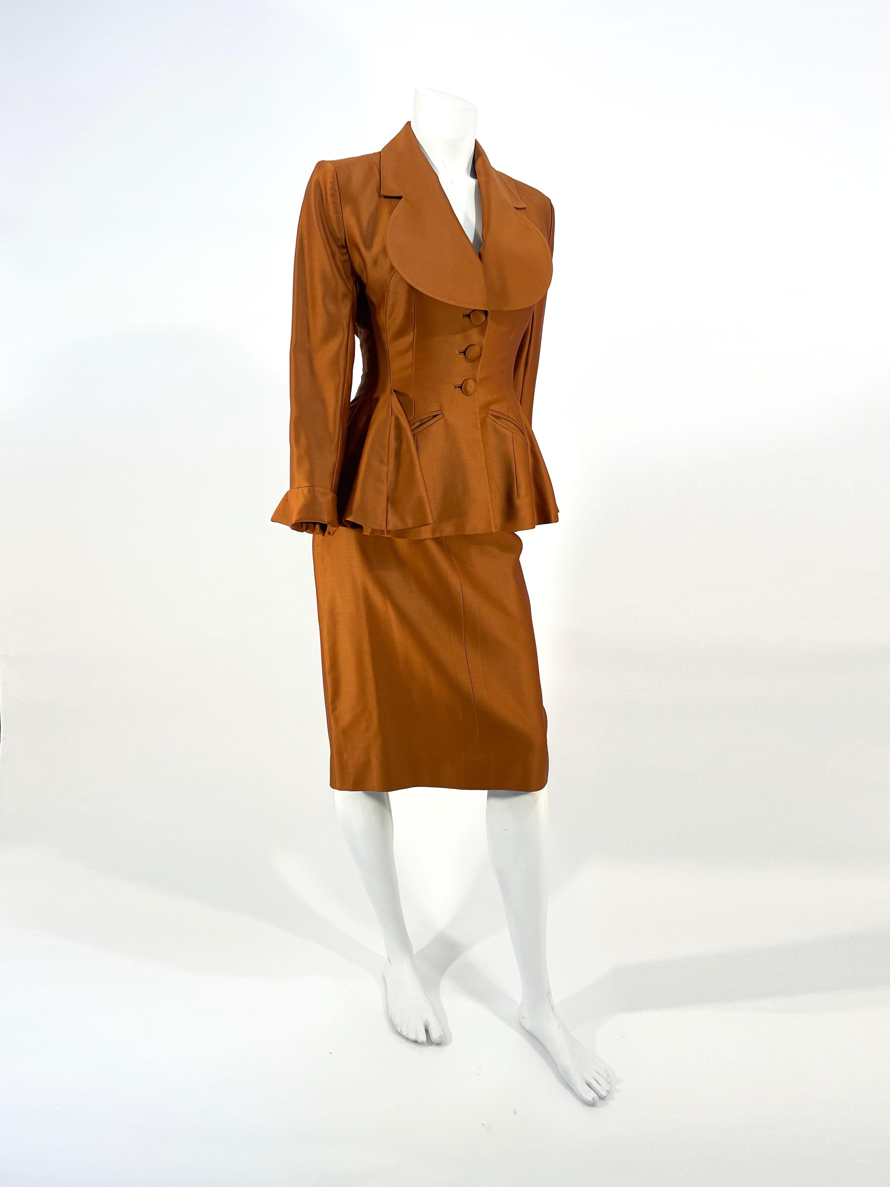 1950s Lilli Ann Rust Suit In Good Condition For Sale In San Francisco, CA