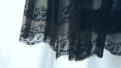 Ruched Crepe Silk & SemiTransparent Organza Net Skirt Lingerie Mini Dress, 1950s