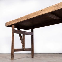 1950's Linoleum Top Trestle Table - Dining - Occasional