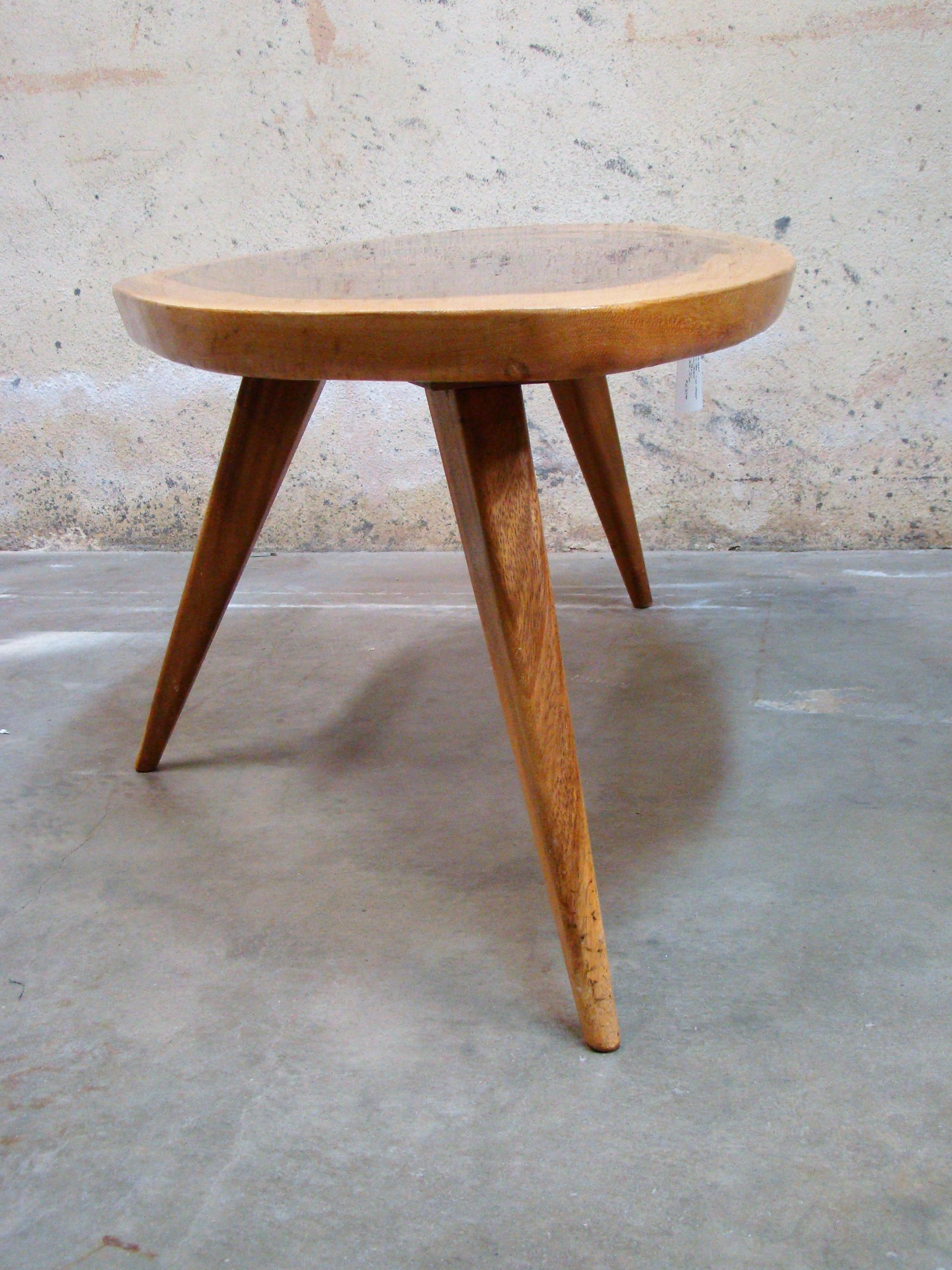 Organic Modern 1950s Live Edge 'Monkeypod' Wood Coffee Table or Low Side Table Hawaii, USA