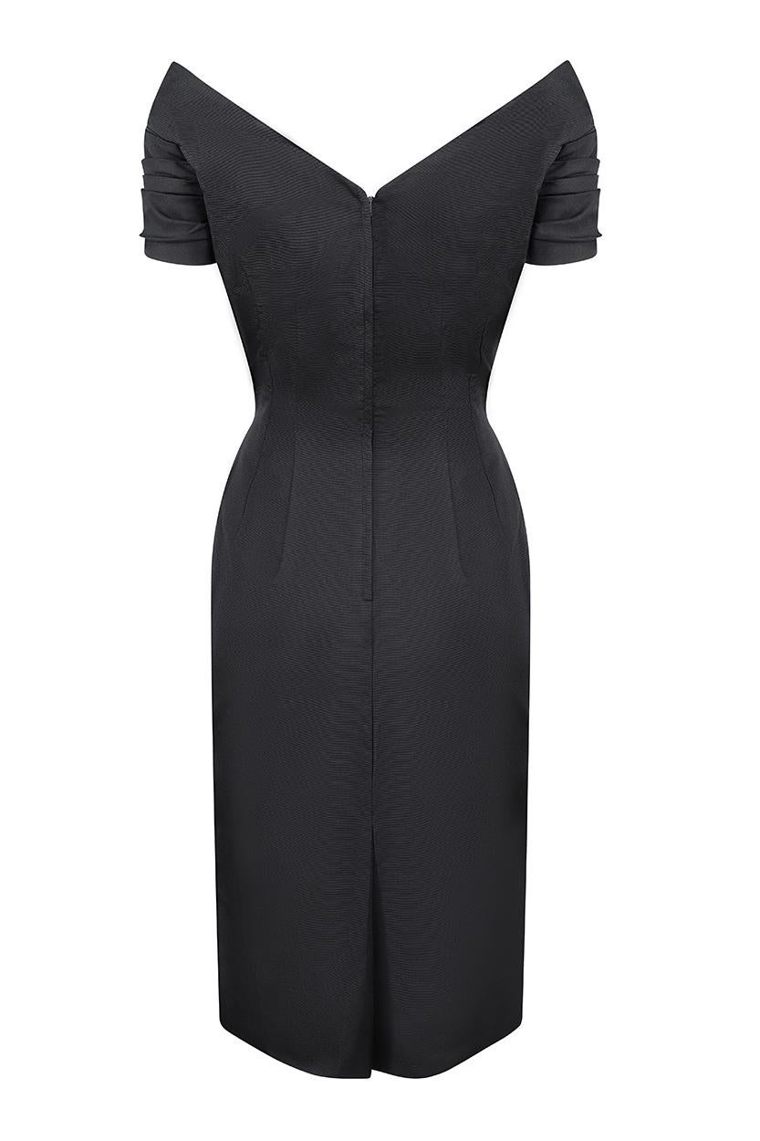 1950s Lord And Taylor Black Silk Cocktail Dress at 1stDibs | lord and ...