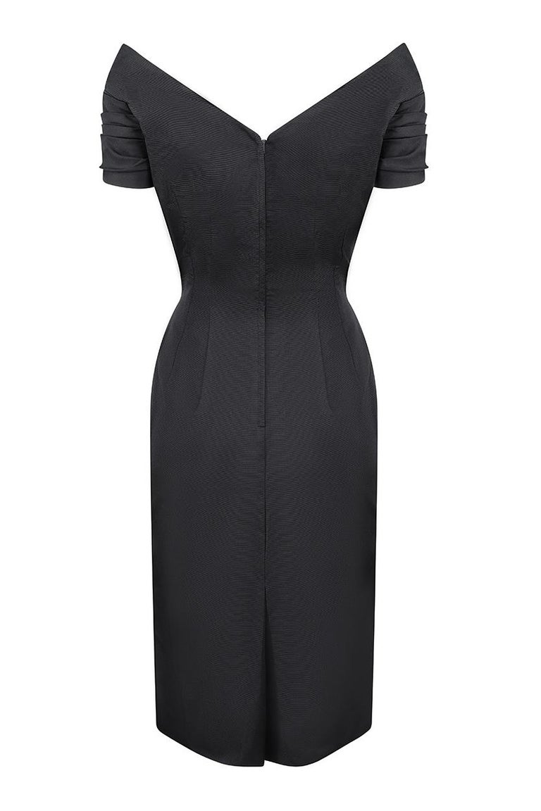1950s Lord And Taylor Black Silk Cocktail Dress at 1stDibs lord and