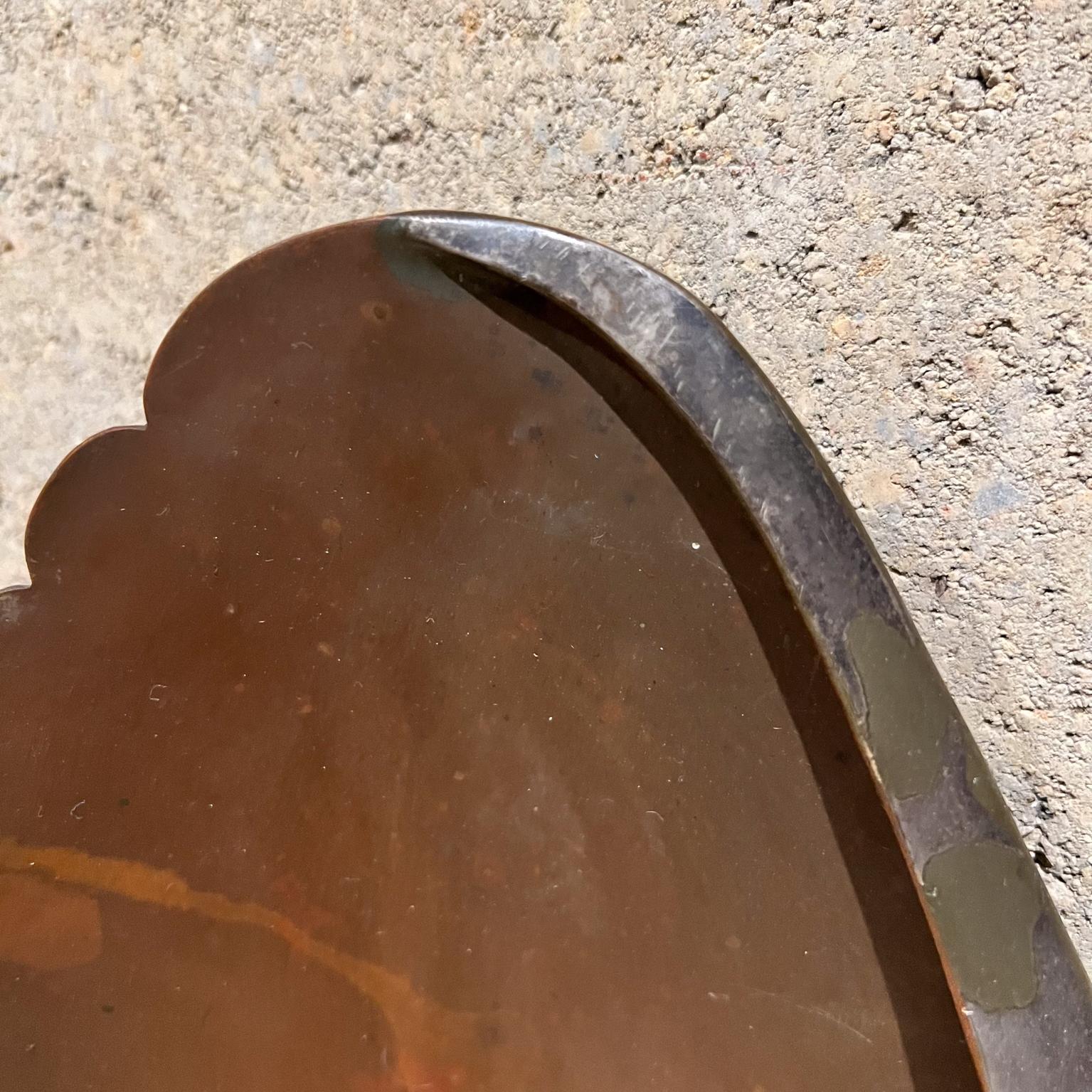 1950s Los Castillo Decorative Dish Bronze Fish Shaped Bowl Taxco Mexico Bon état - En vente à Chula Vista, CA