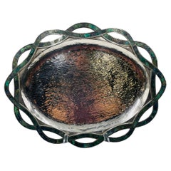 1950s Los Castillo Handcrafted Tray with Malachite & Lapis Inlay, Mexican Modern