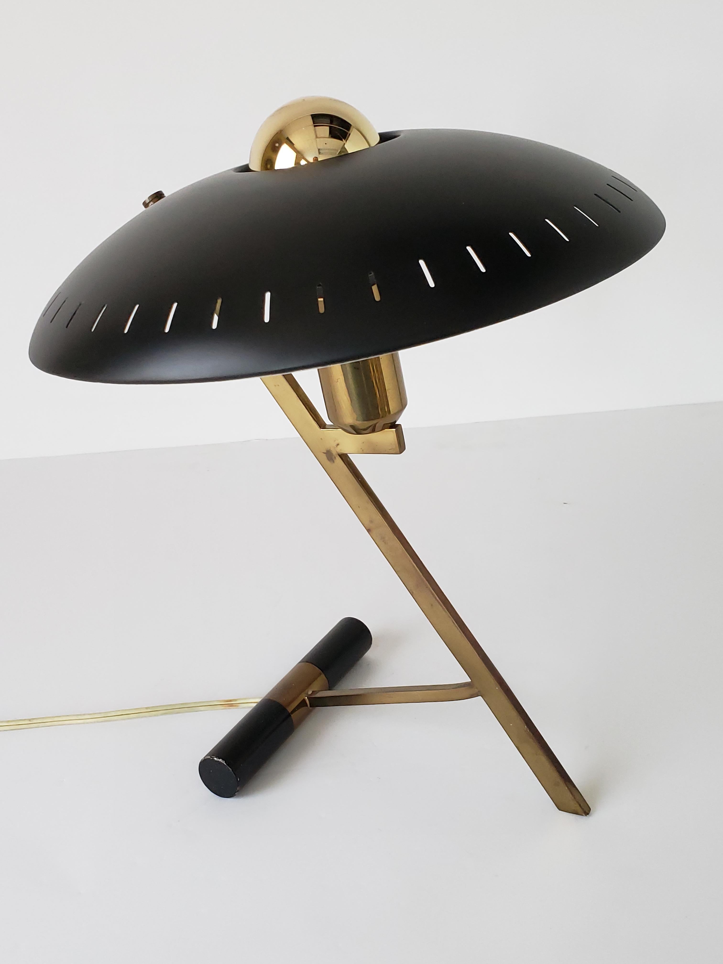 1950s Louis Kalff  'Z' Table Lamp, Holland In Good Condition In St- Leonard, Quebec