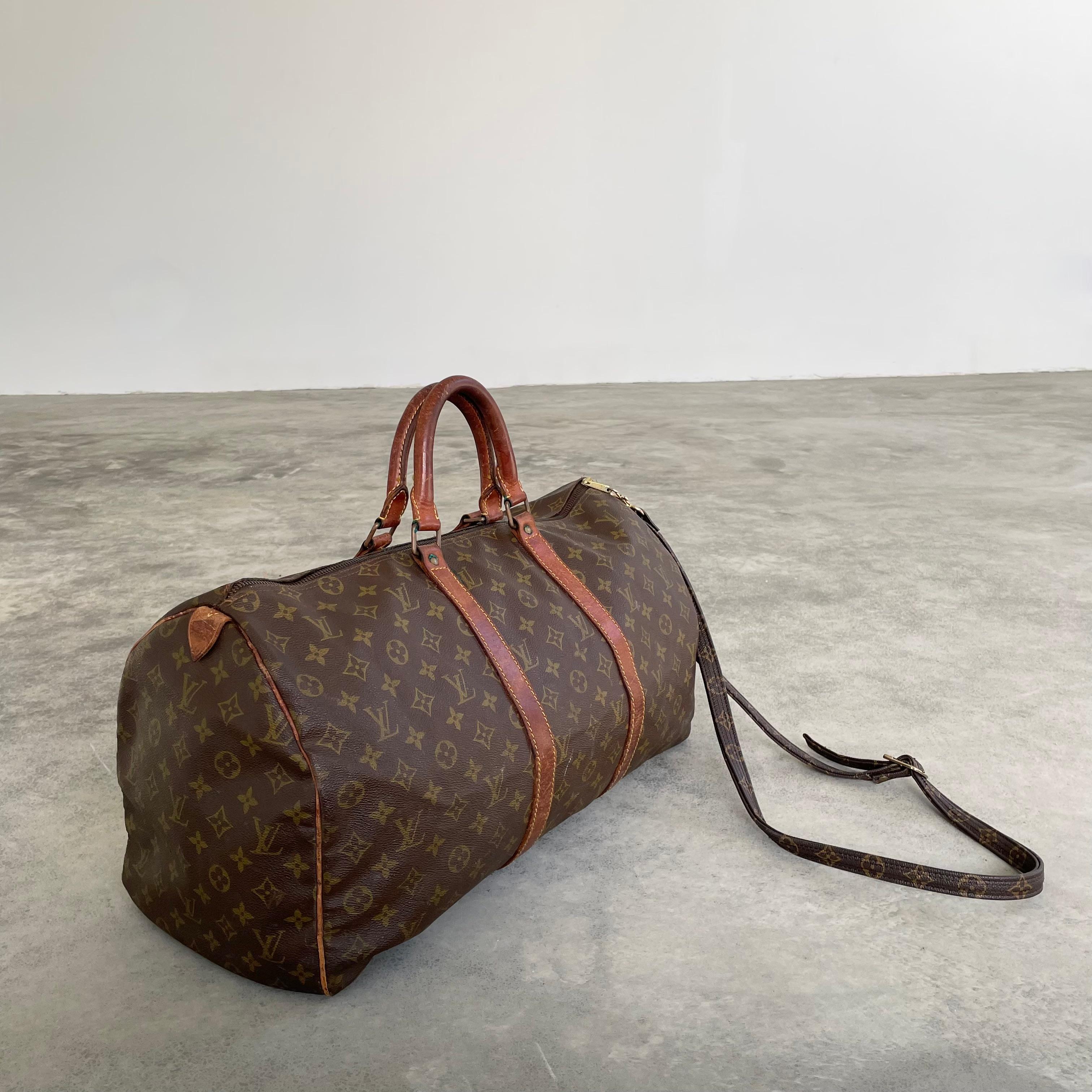 Mid-20th Century 1950s Louis Vuitton 50 cm Duffel Bag For Sale