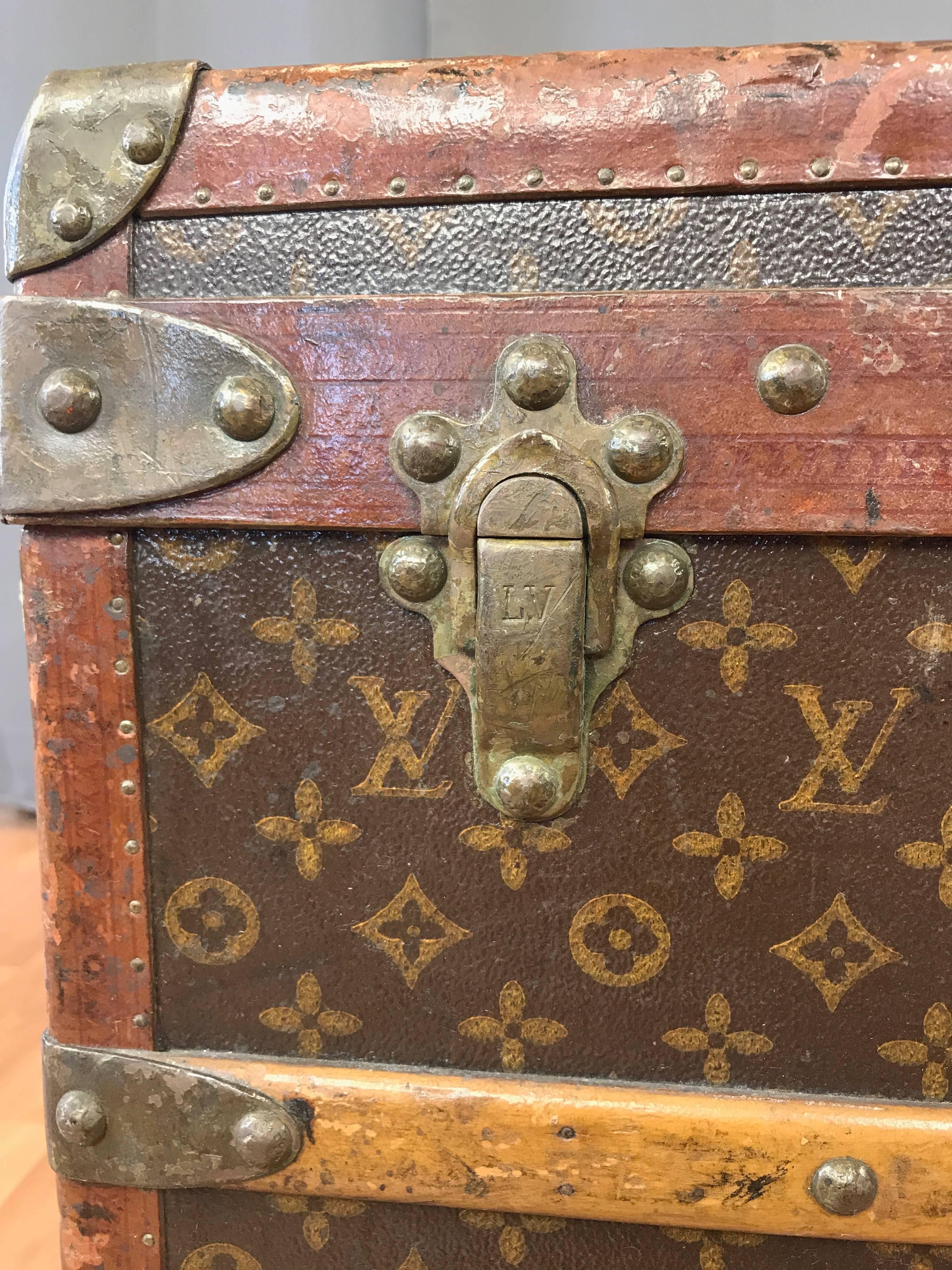 malle à vapeur Louis Vuitton Monogram des années 50 pour femme 7