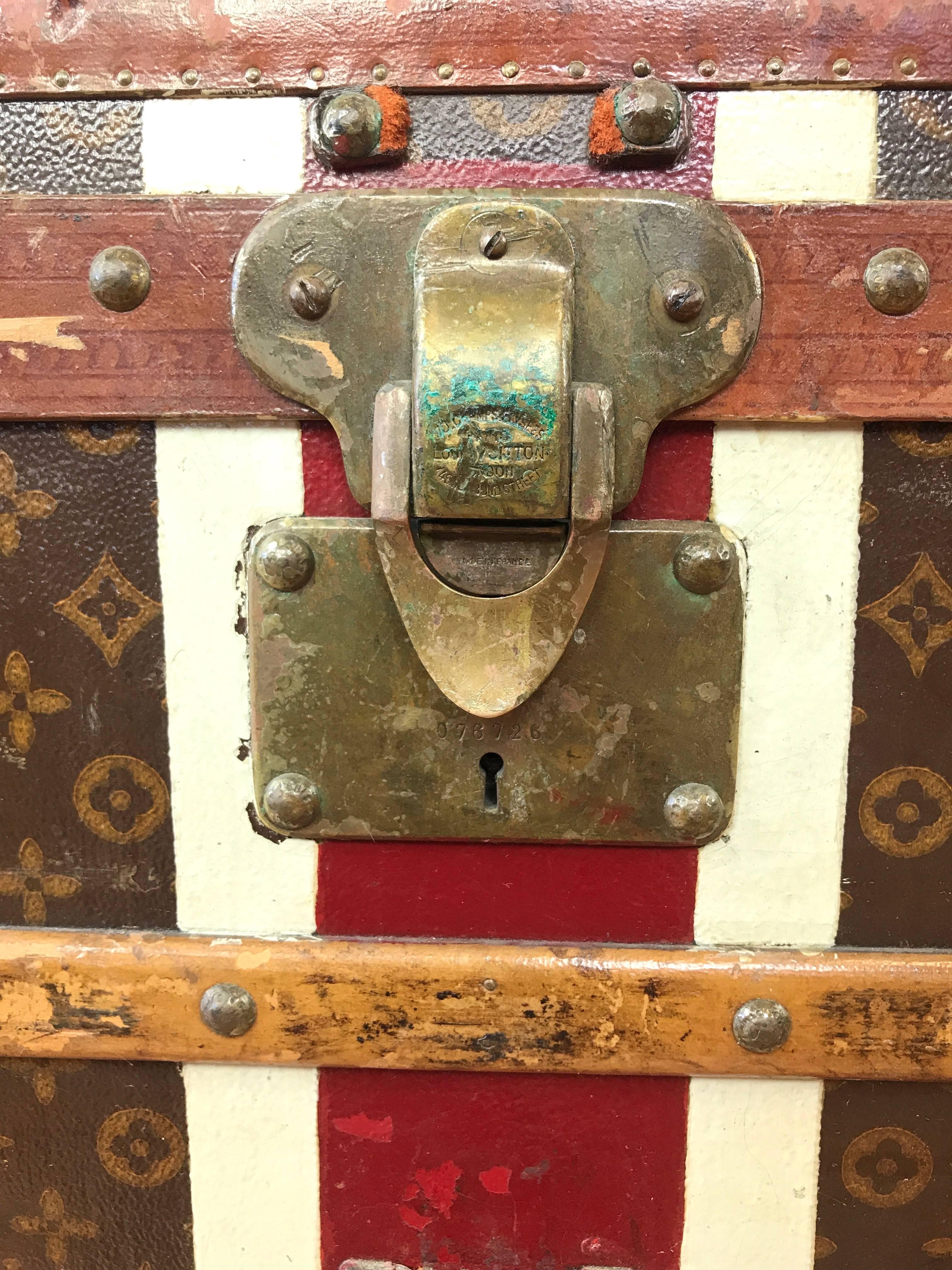 malle à vapeur Louis Vuitton Monogram des années 50 pour femme 8