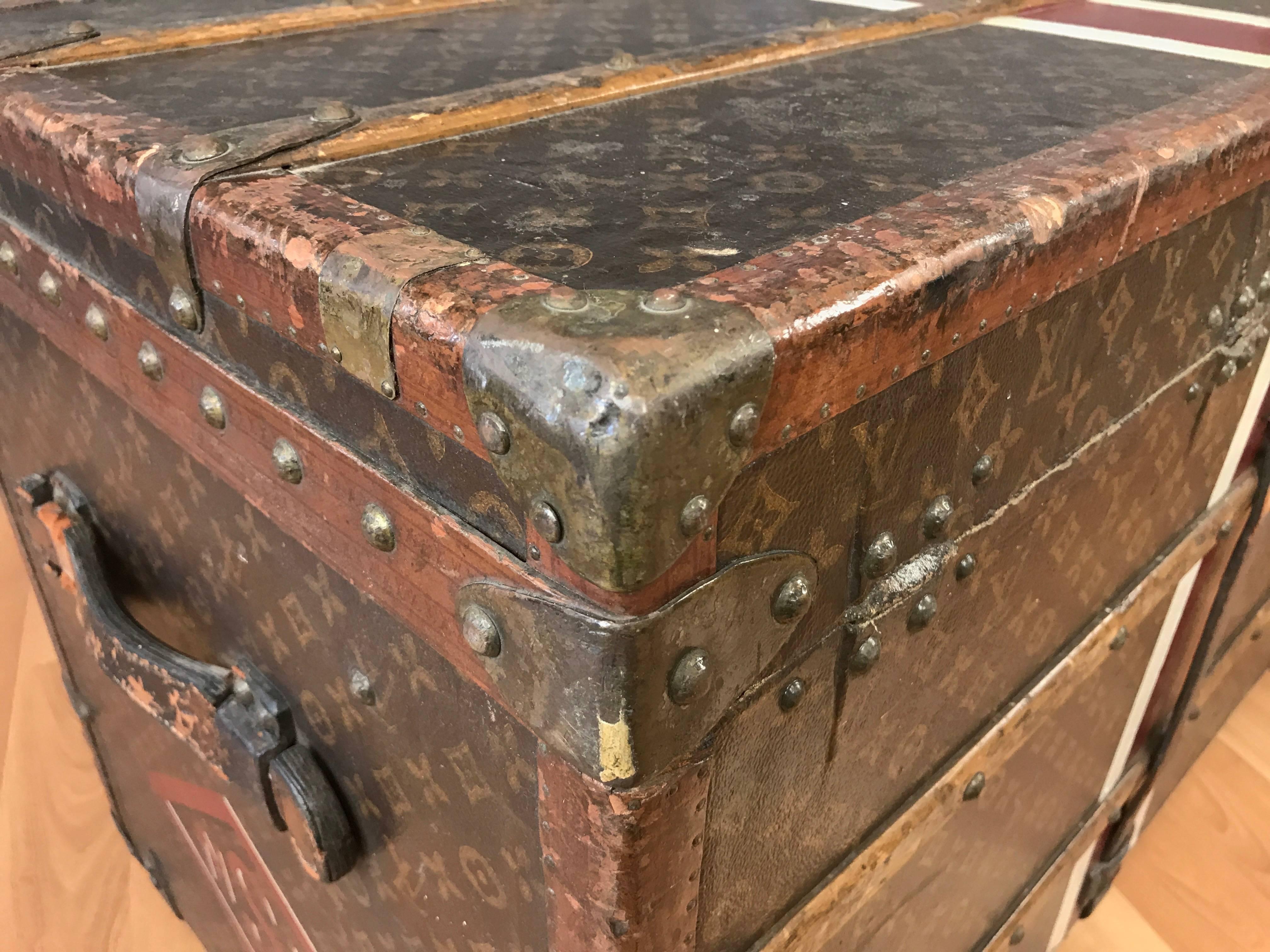 malle à vapeur Louis Vuitton Monogram des années 50 pour femme 11