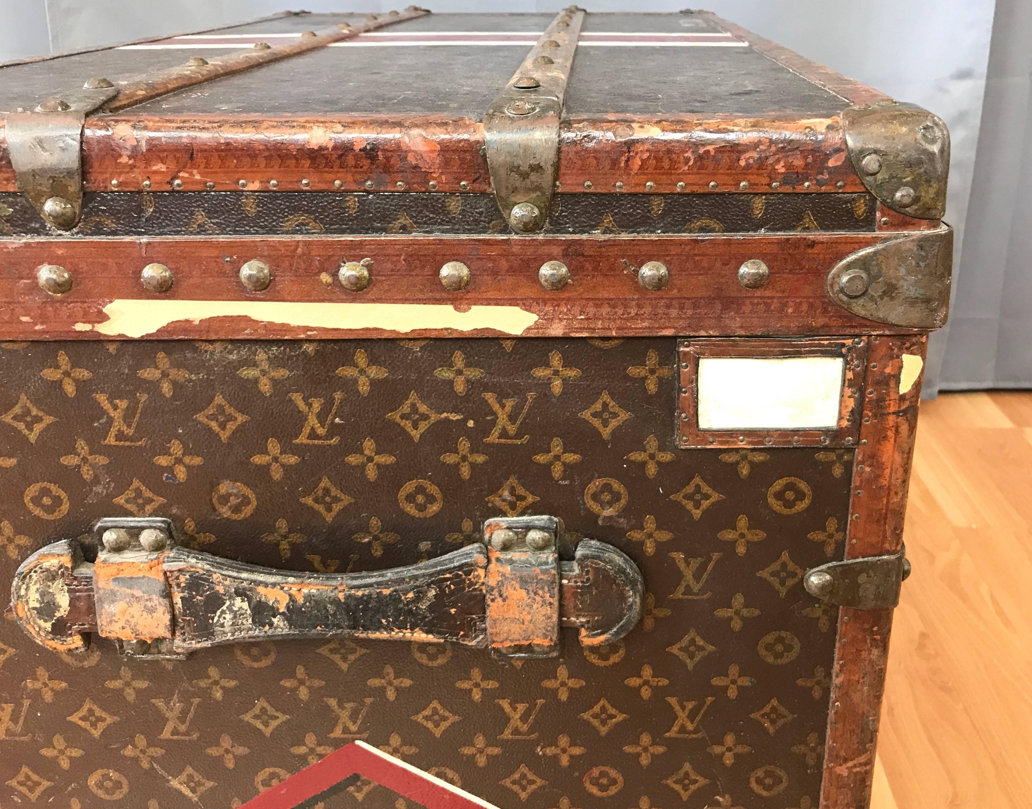 malle à vapeur Louis Vuitton Monogram des années 50 pour femme 13