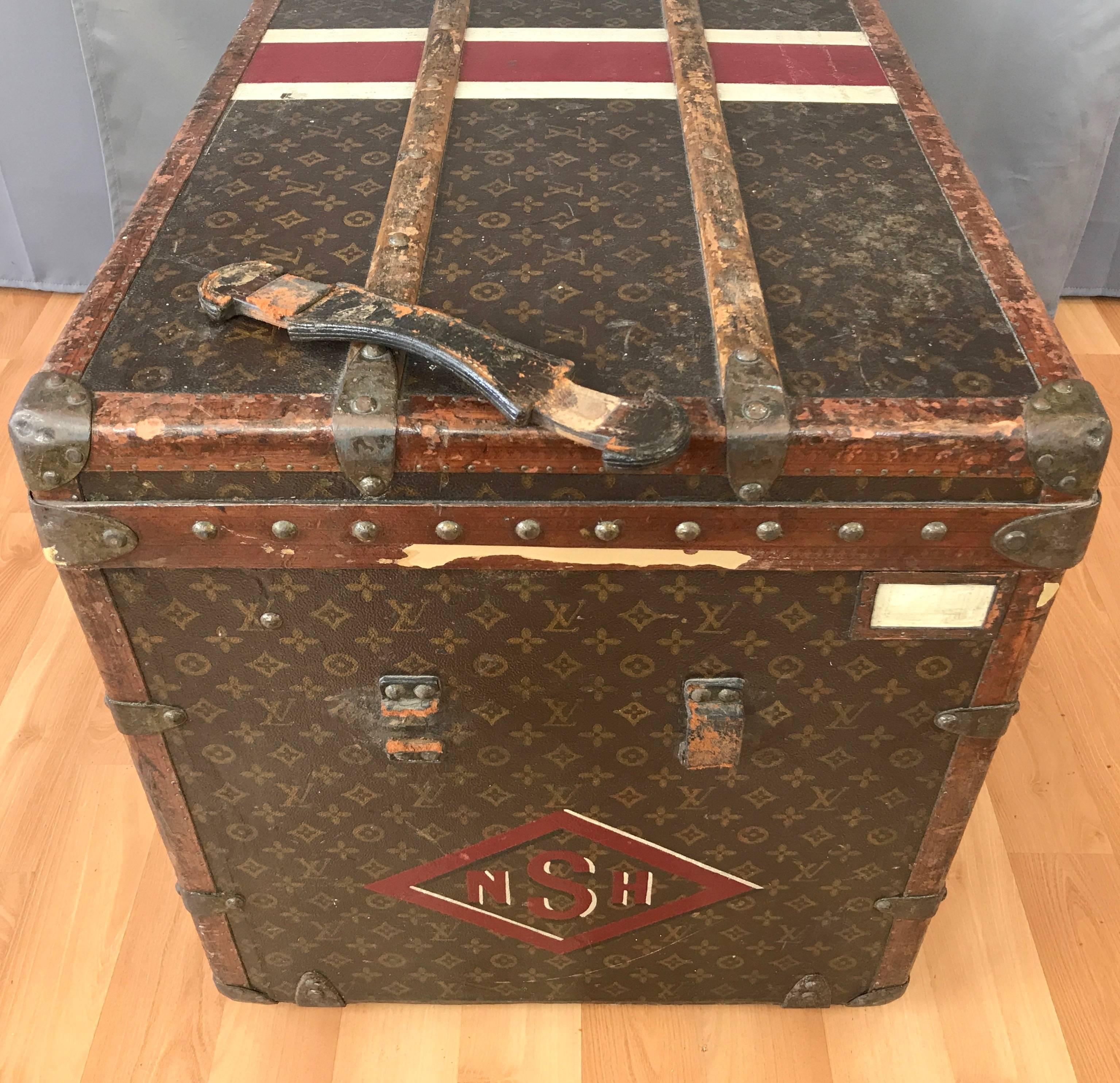 malle à vapeur Louis Vuitton Monogram des années 50 pour femme 14