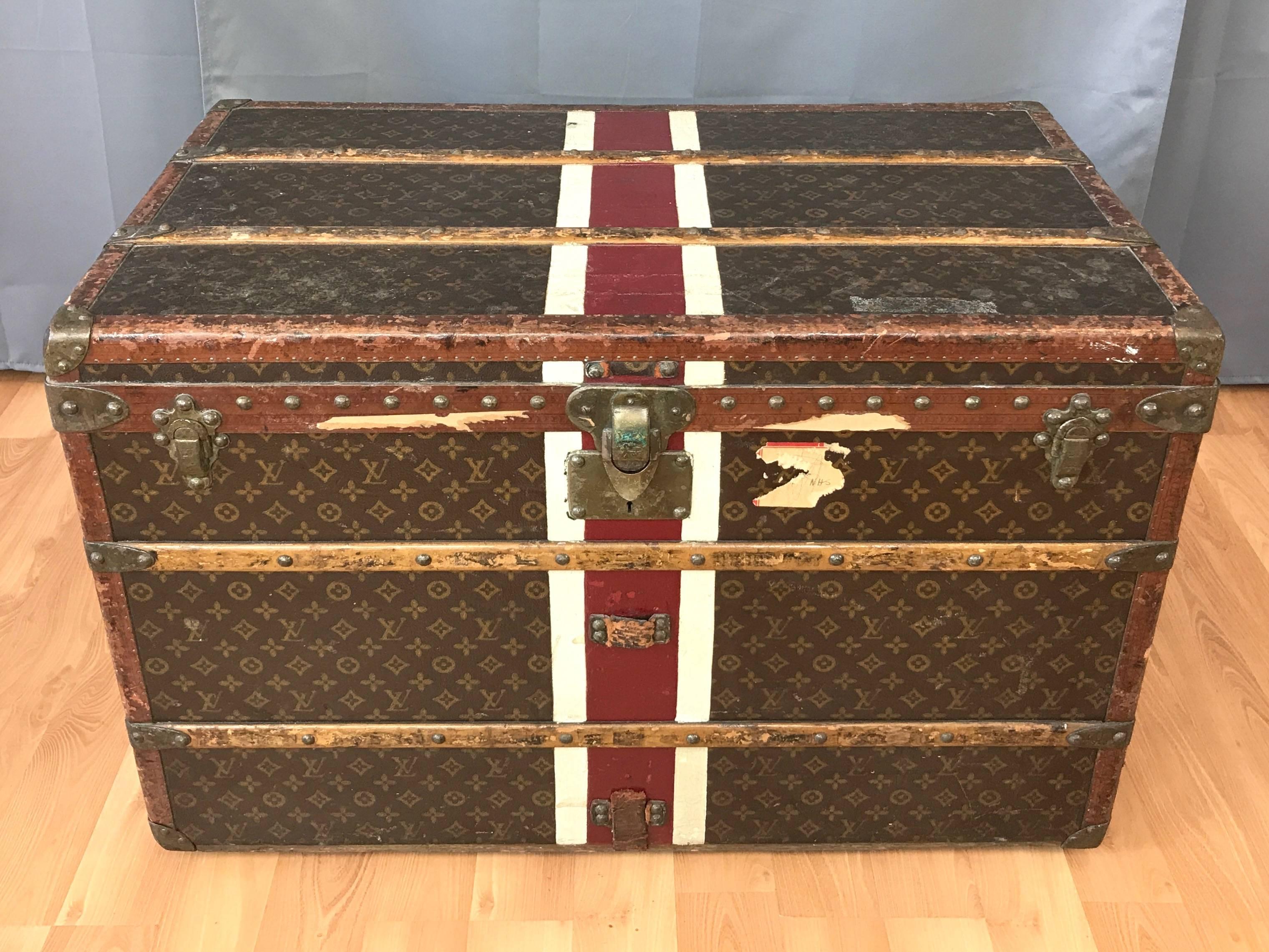 Français malle à vapeur Louis Vuitton Monogram des années 50 pour femme