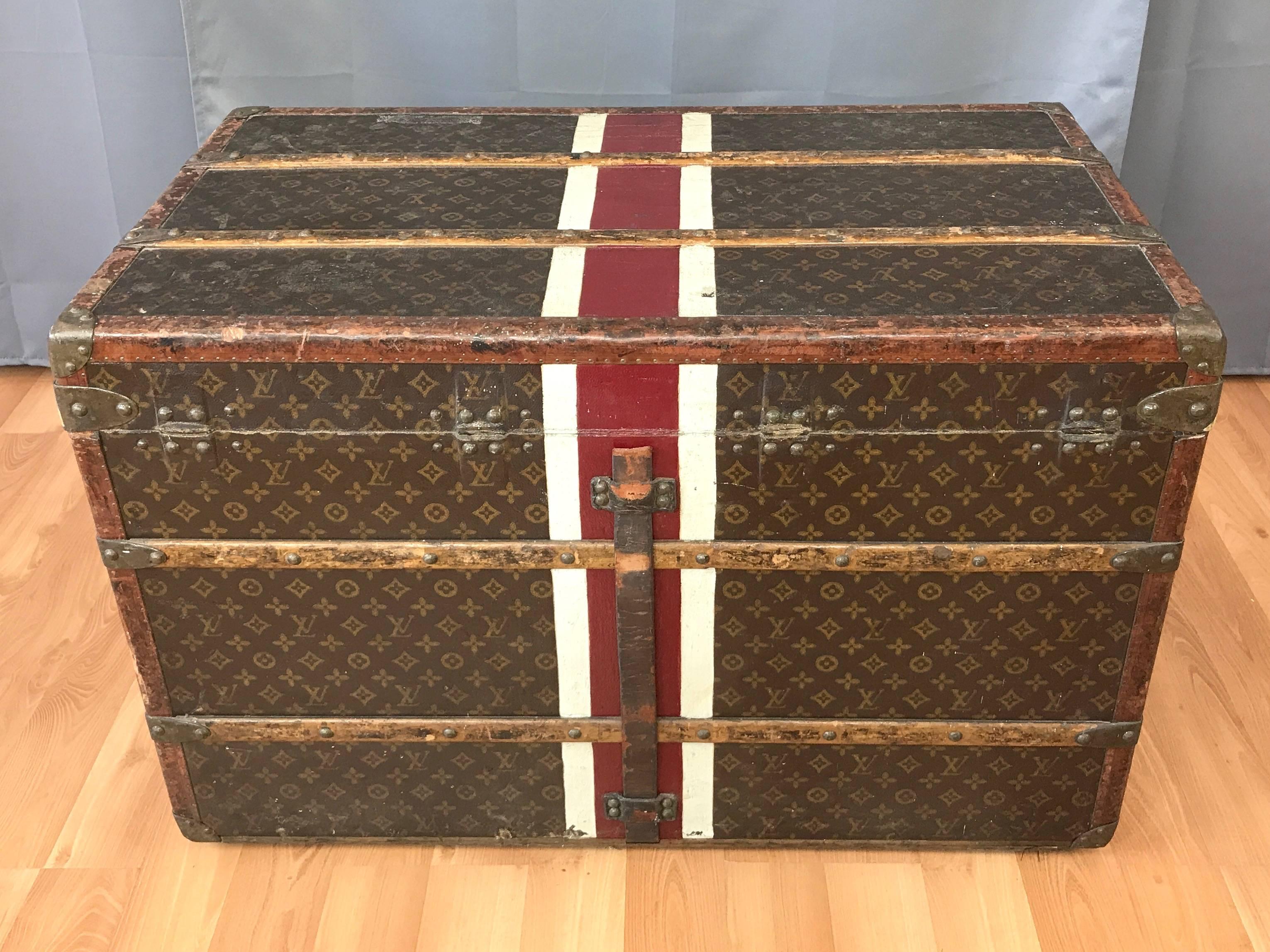 Milieu du XXe siècle malle à vapeur Louis Vuitton Monogram des années 50 pour femme