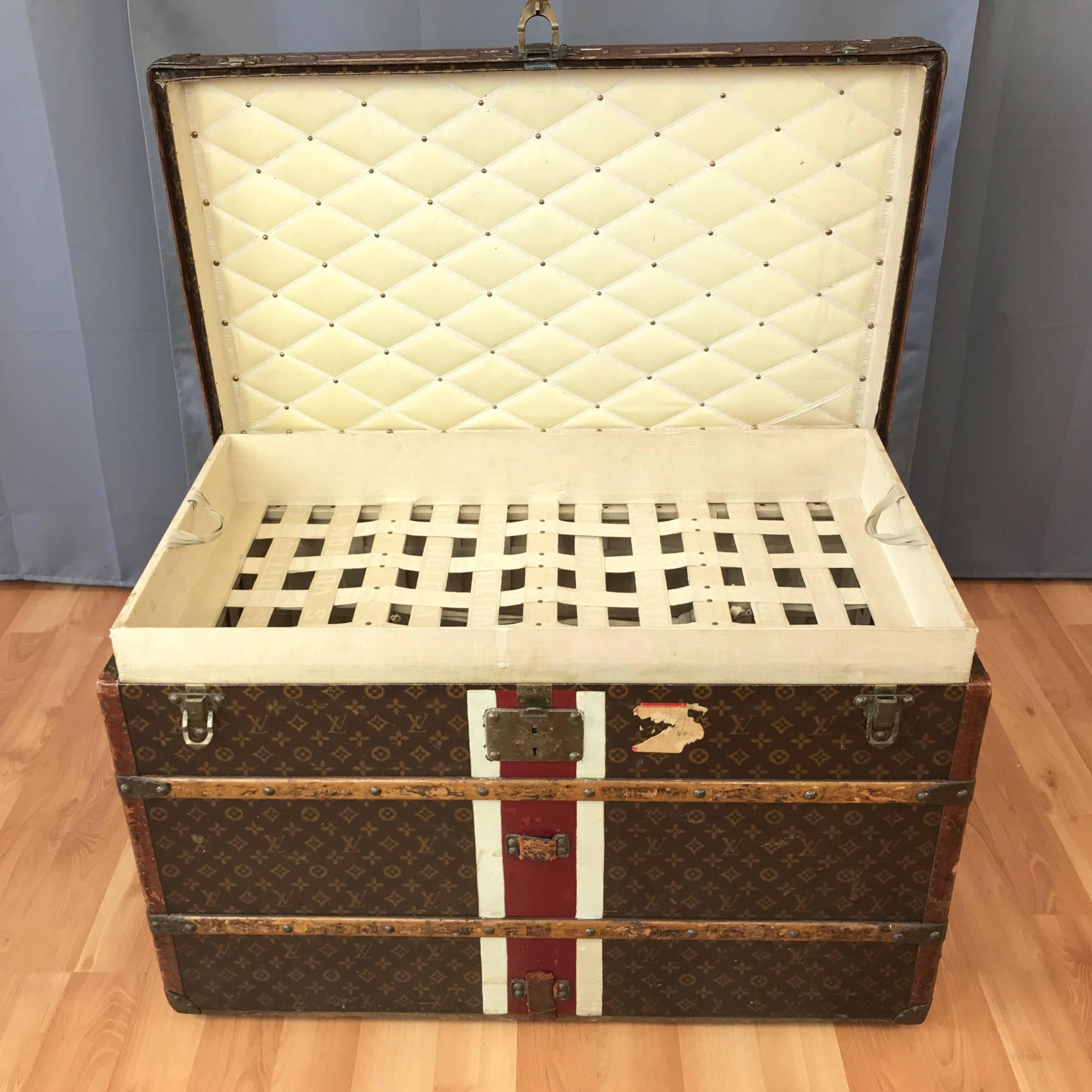 malle à vapeur Louis Vuitton Monogram des années 50 pour femme 1