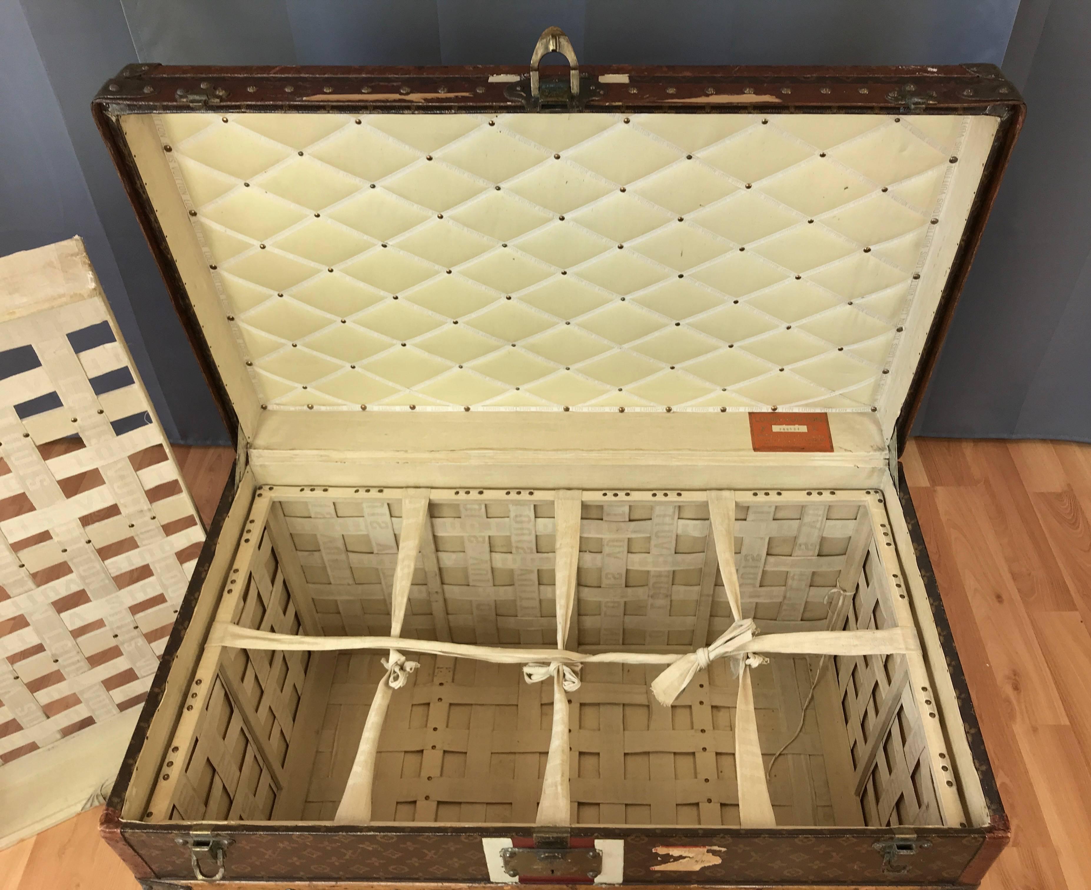 malle à vapeur Louis Vuitton Monogram des années 50 pour femme 2