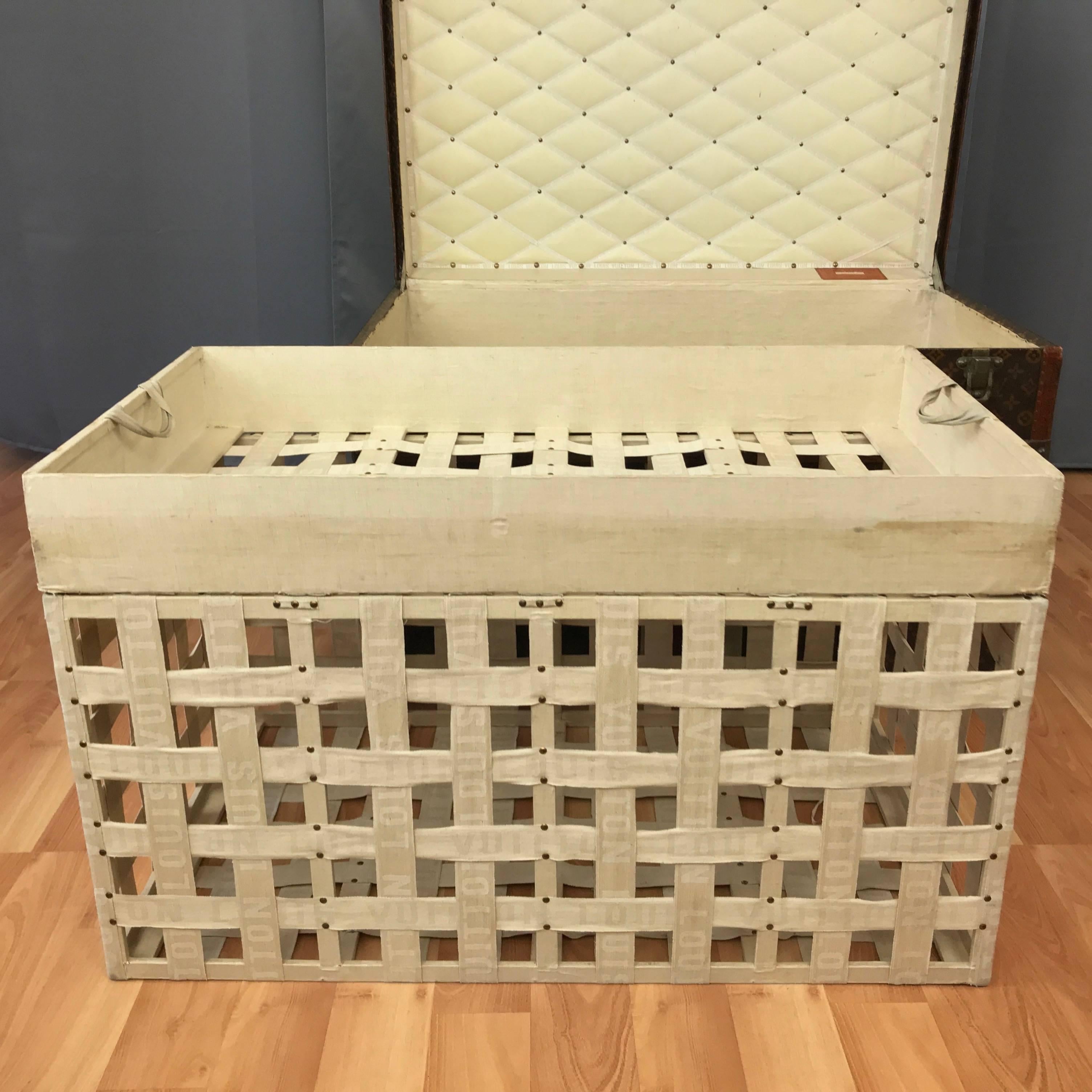 malle à vapeur Louis Vuitton Monogram des années 50 pour femme 3