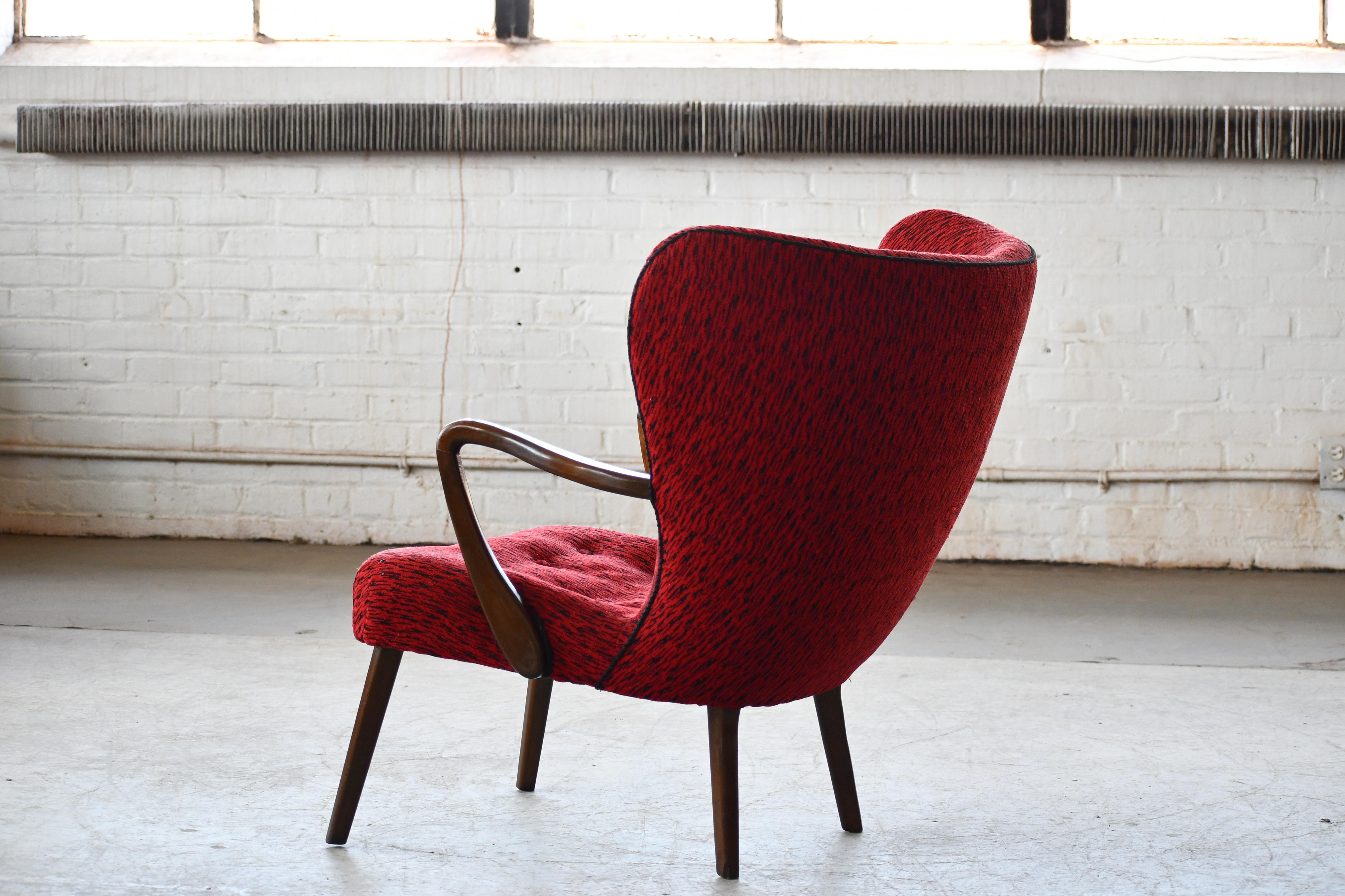 1950's Lounge Chair Attributed to Madsen & Schubell For Sale 5