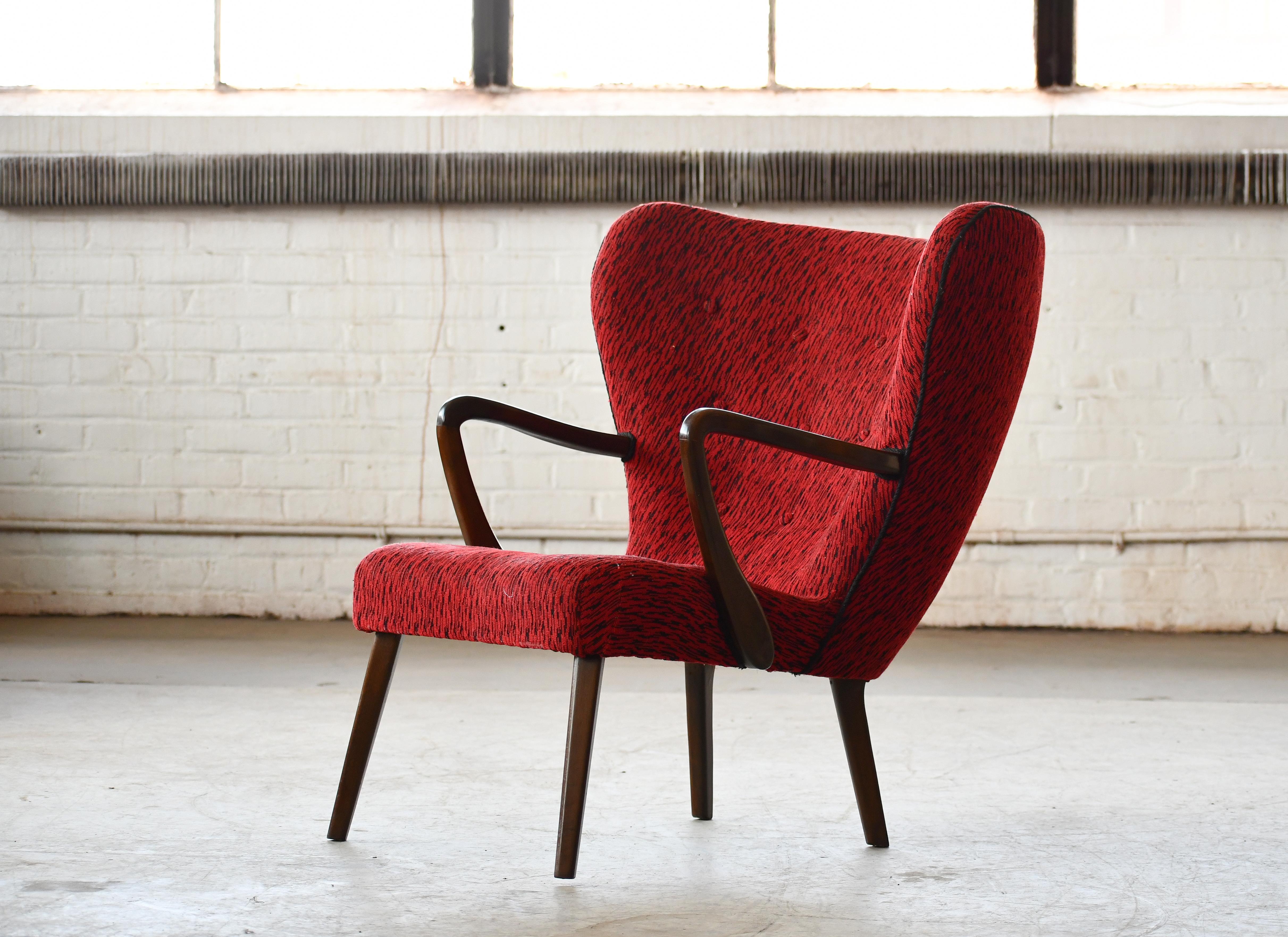 1950's Lounge Chair Attributed to Madsen & Schubell For Sale 2