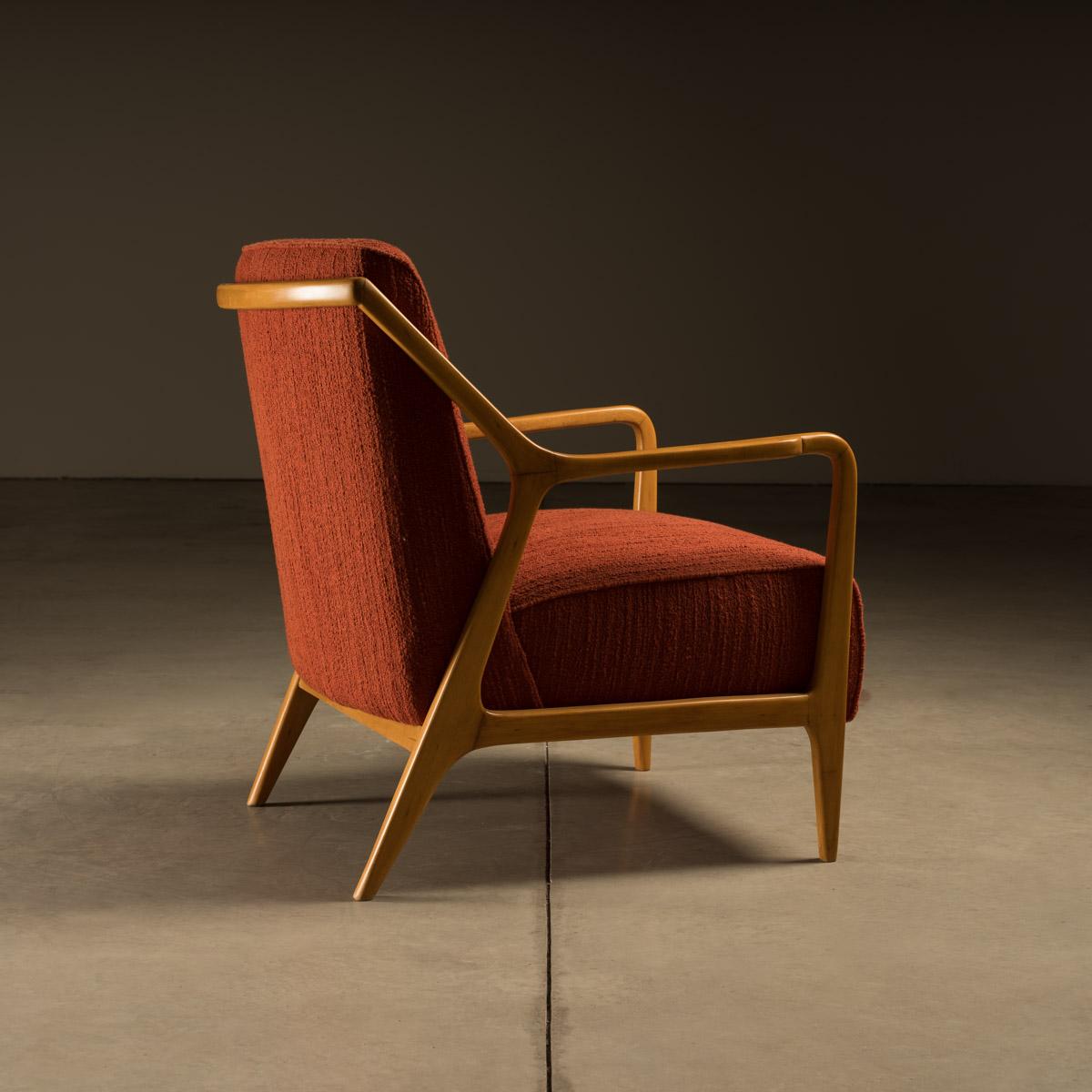 20th Century 1950's Lounge Chair, by Giuseppe Scapinelli, Brazilian Mid-Century Modern For Sale