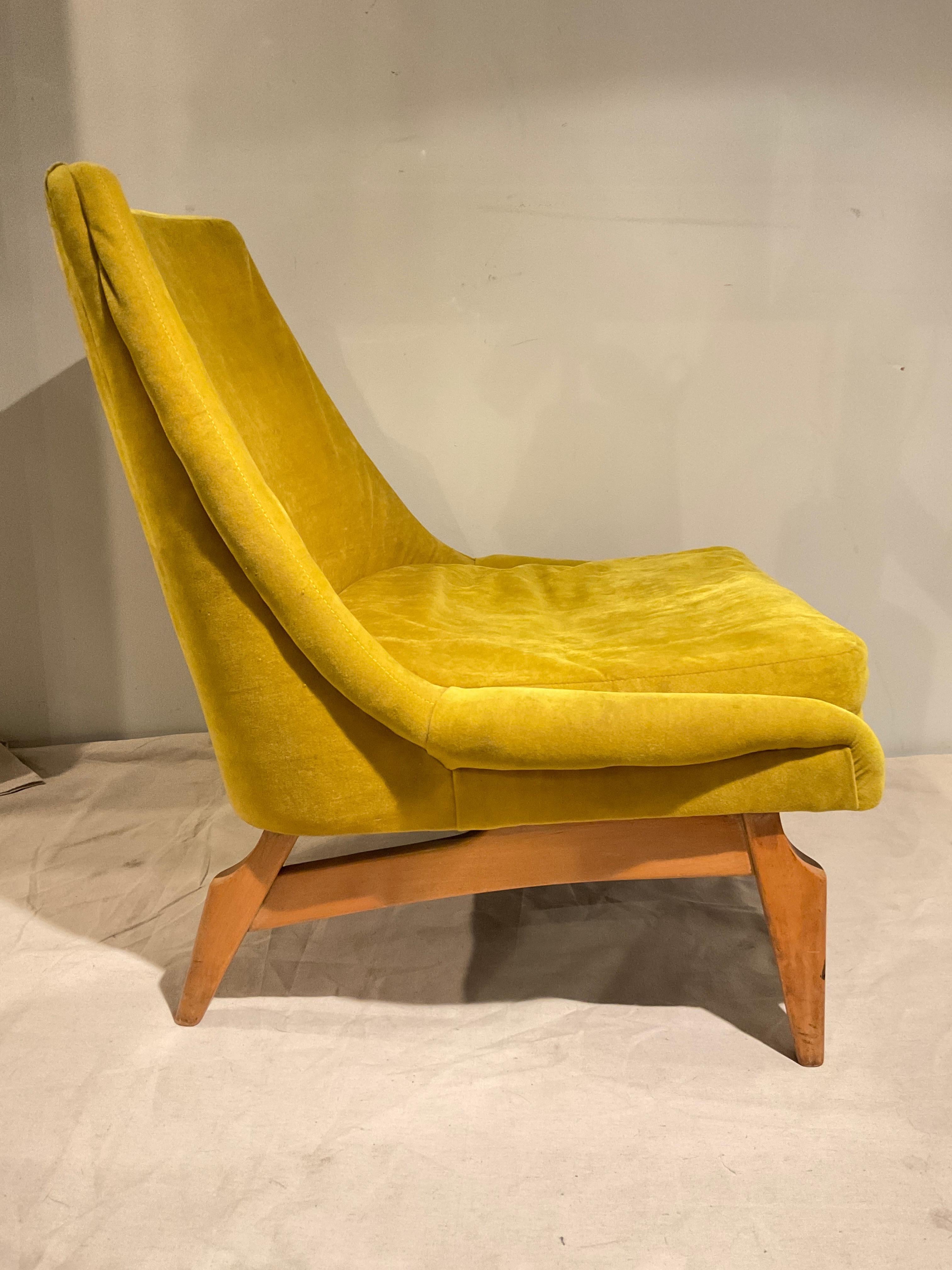 Wood 1950s Lounge Chair For Sale
