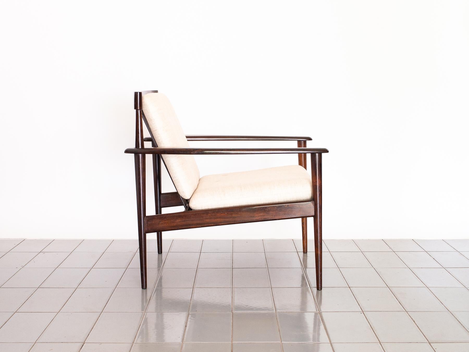 Mid-Century Modern 1950s Lounge Chair in Rosewood, Grete Jalk Design, Brazilian Production