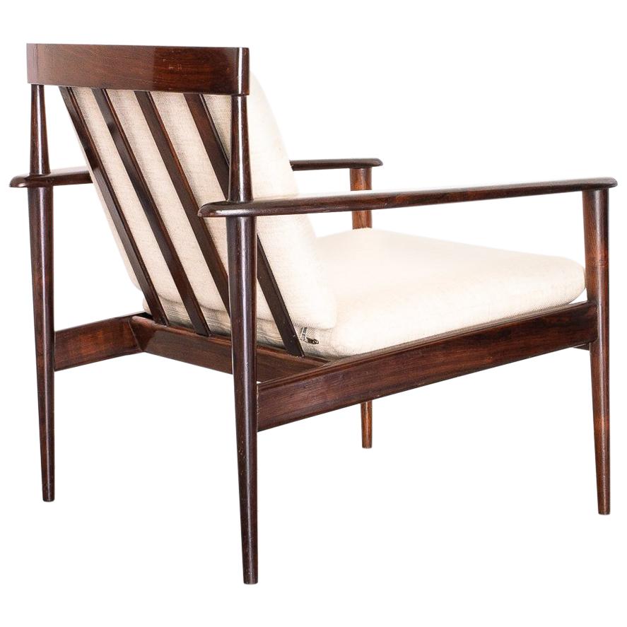 1950s Lounge Chair in Rosewood, Grete Jalk Design, Brazilian Production