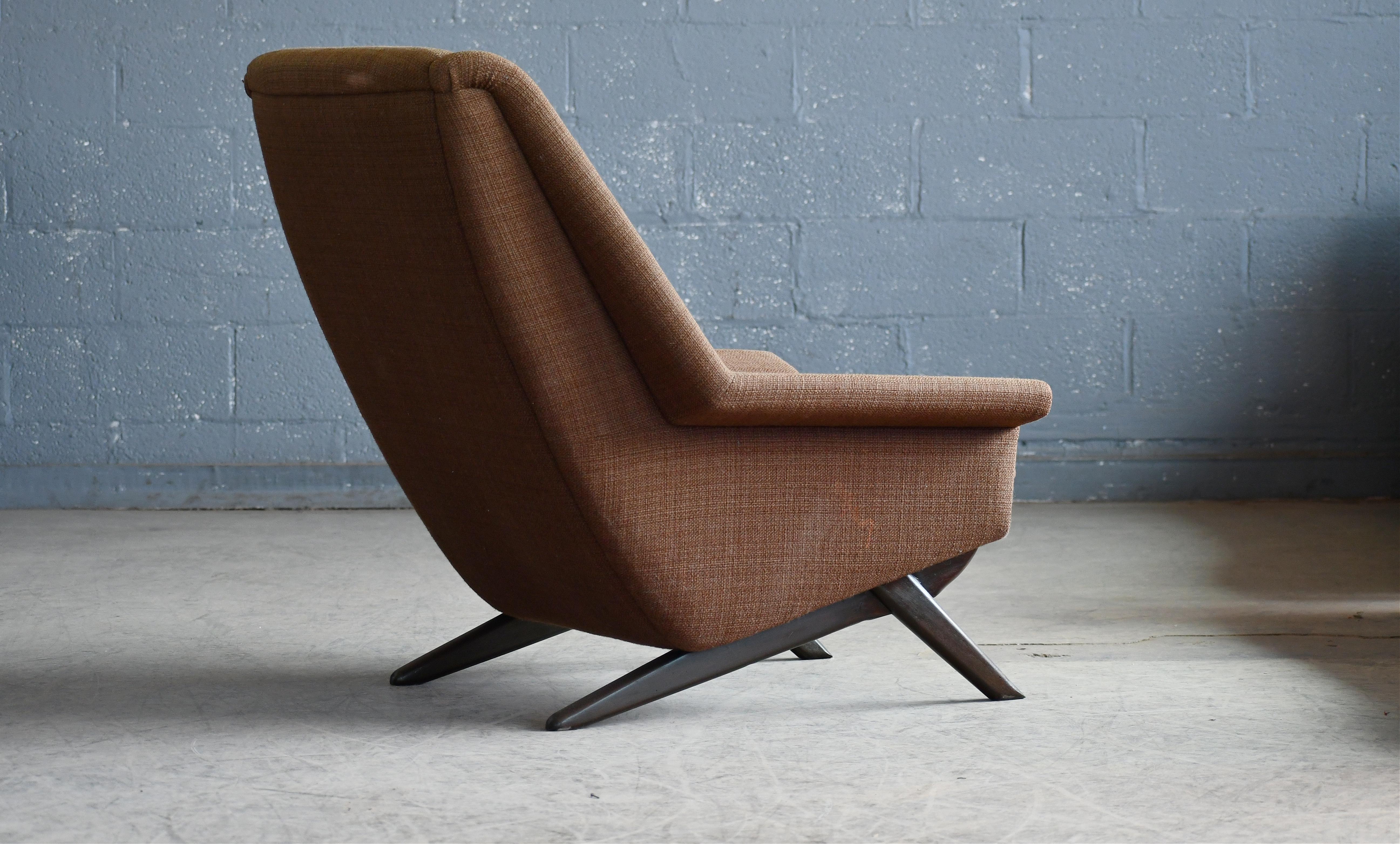 Wool 1950's Lounge Chair Model 4410 Folke Ohlsson for Fritz Hansen