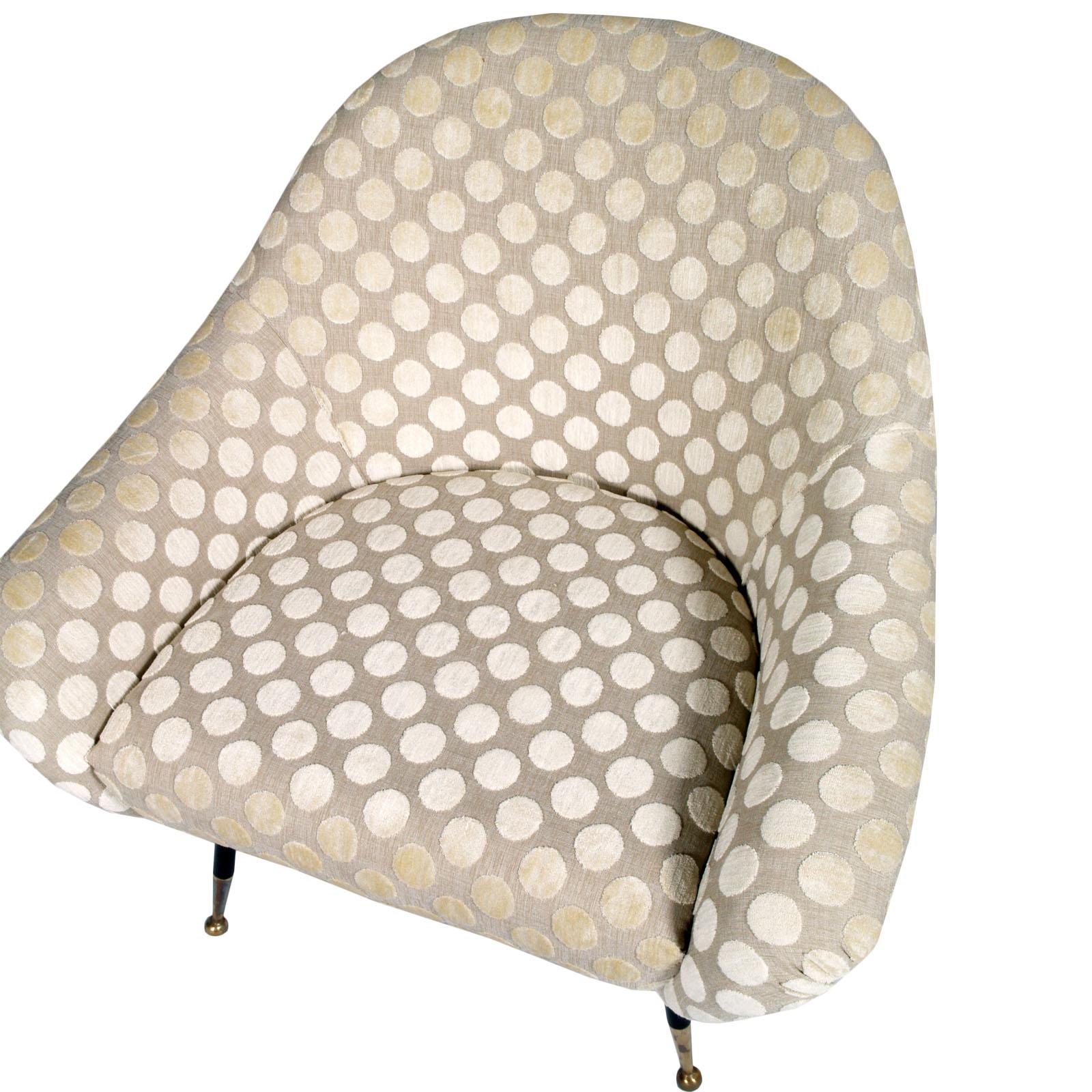 1940s Lounge Chairs, Gio Ponti Designer Attributed, Just Richly New Tapizado Moderno de mediados de siglo en venta