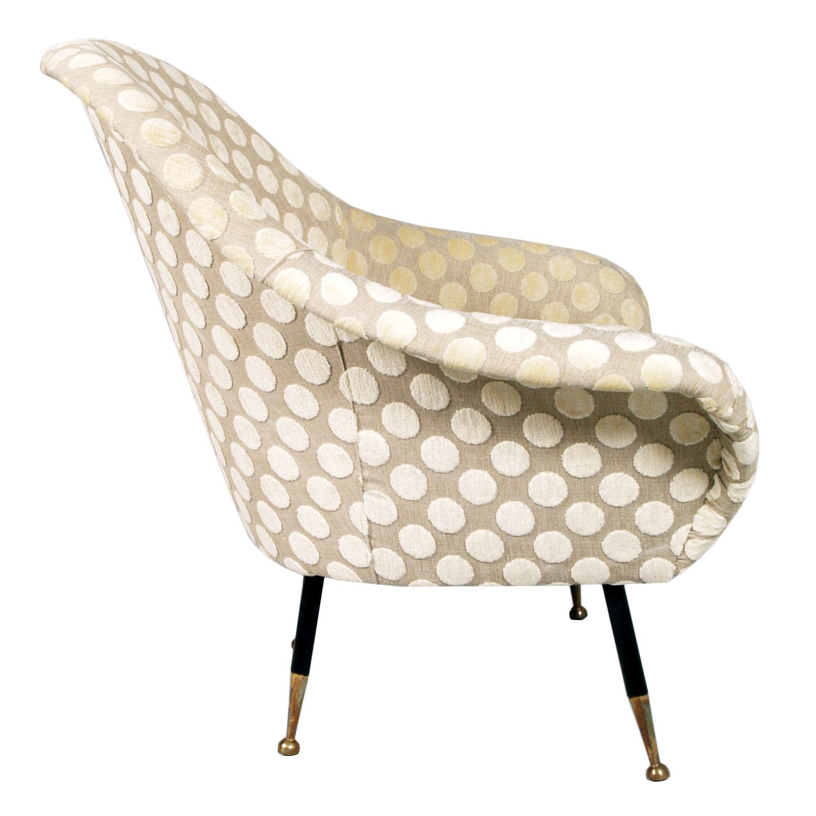 1940s Lounge Chairs, Gio Ponti Designer Attributed, Just Richly New Tapizado Italiano en venta