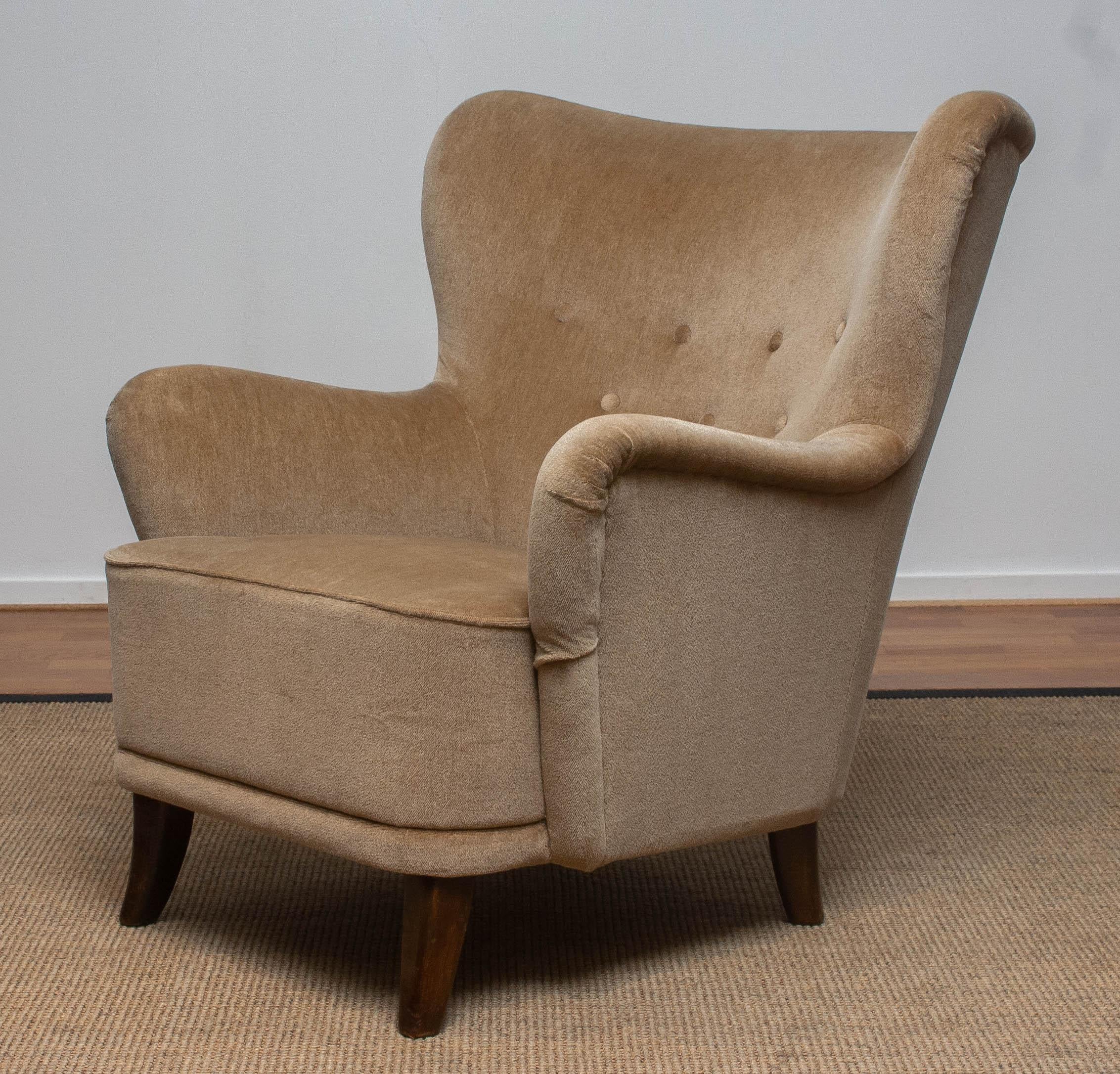 Mid-Century Modern 1950s Lounge Easy Club Chair by Ilmari Lappalainen for Asko Finland 1