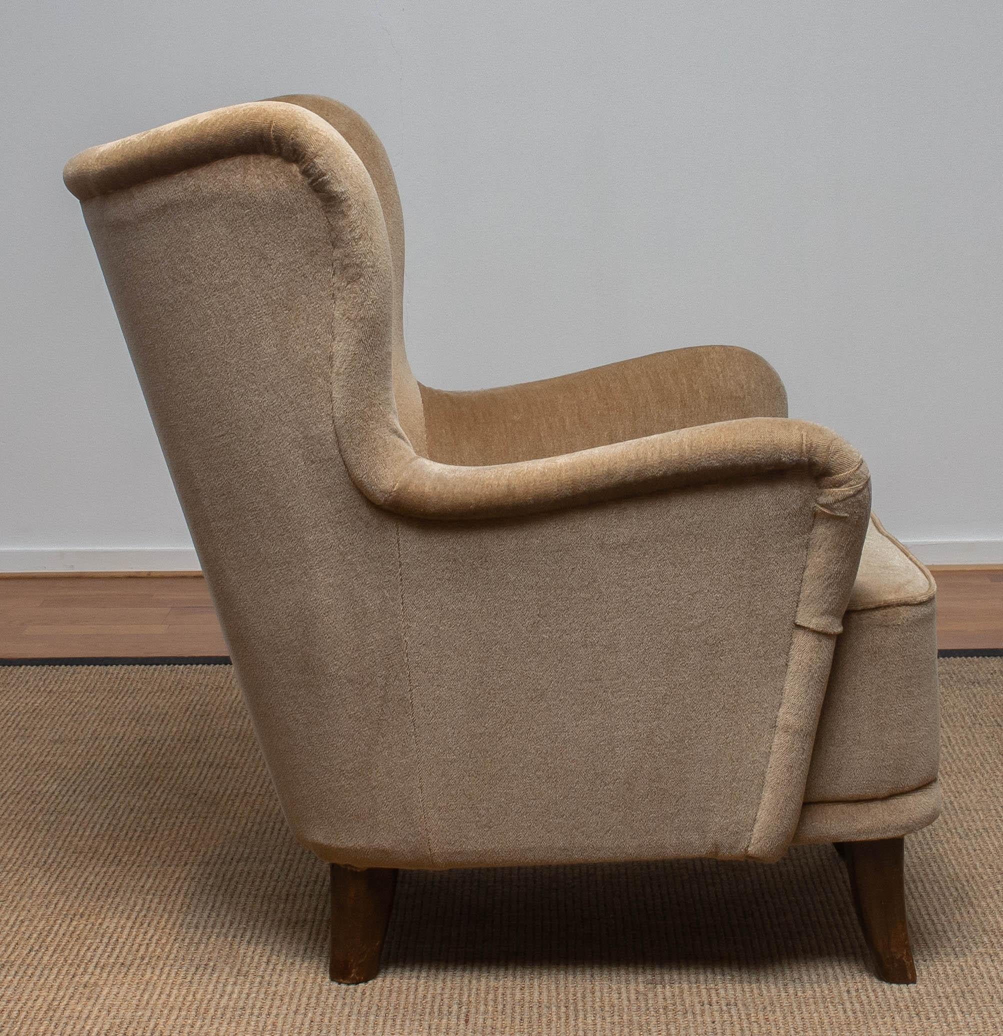Mid-20th Century 1950s Lounge Easy Club Chair by Ilmari Lappalainen for Asko Finland 1