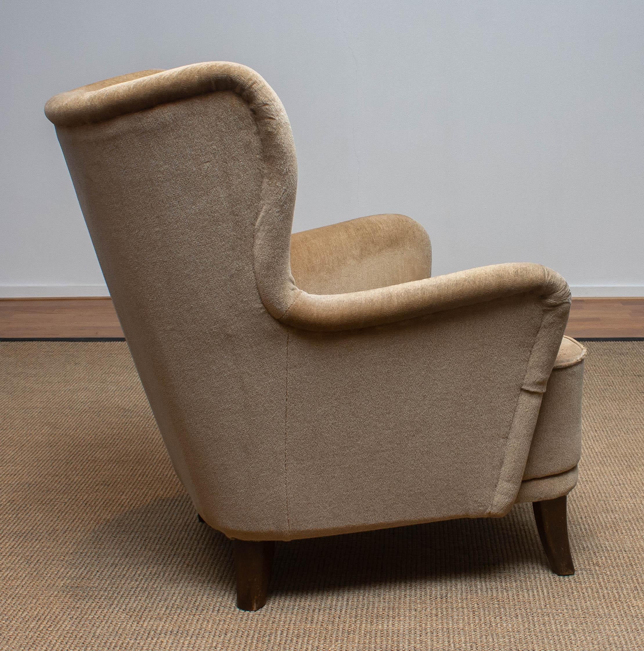 Mid-Century Modern 1950s Lounge Easy Club Chair by Ilmari Lappalainen for Asko, Finland