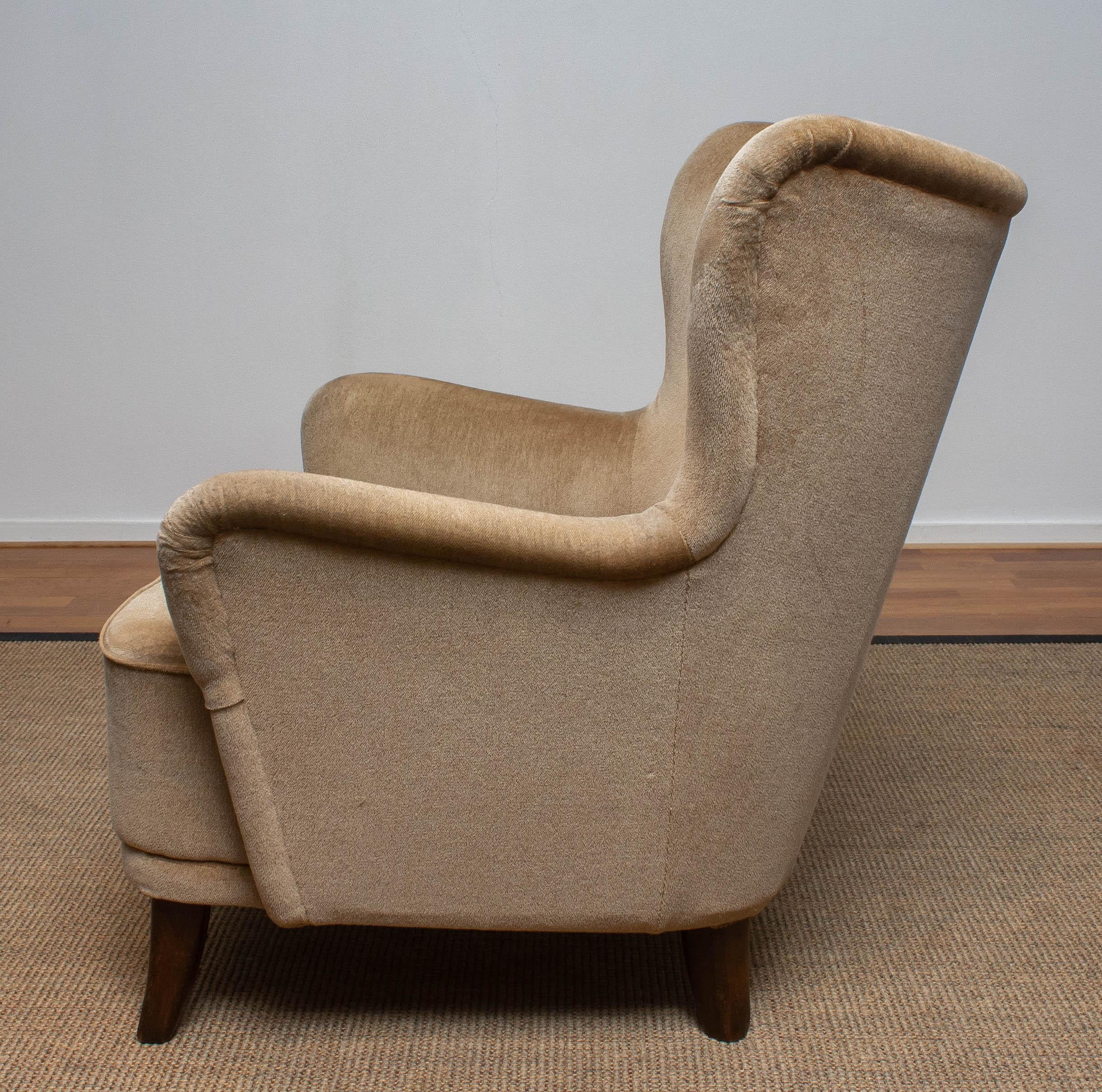 Finnish 1950s Lounge Easy Club Chair by Ilmari Lappalainen for Asko, Finland